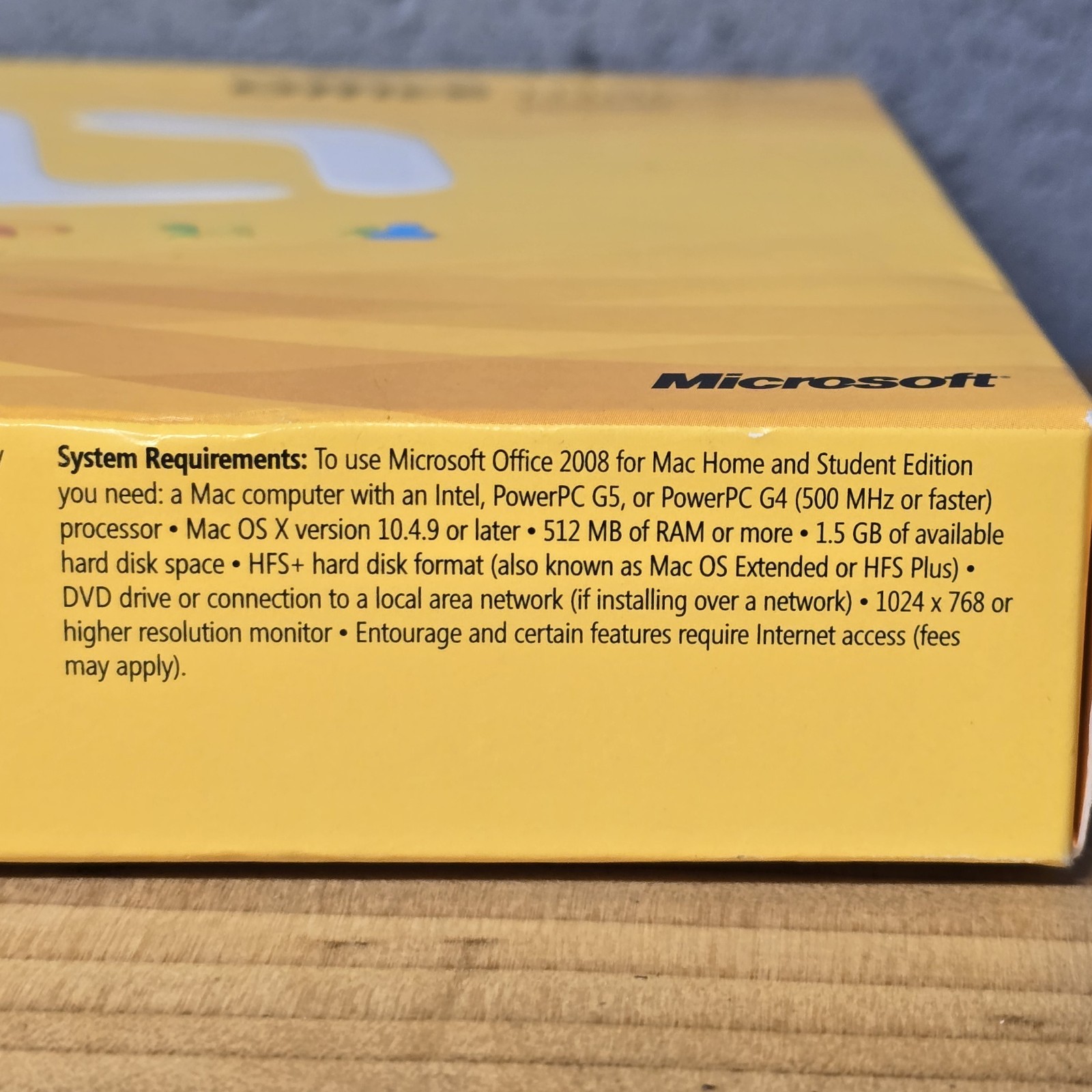Microsoft Office 2008 Home and Student Edition for Mac Very Clean Disc