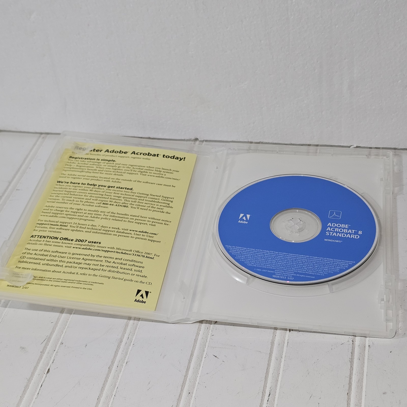 Vintage Adobe Acrobat 8 Standard for Windows W/ Serial Key In Case