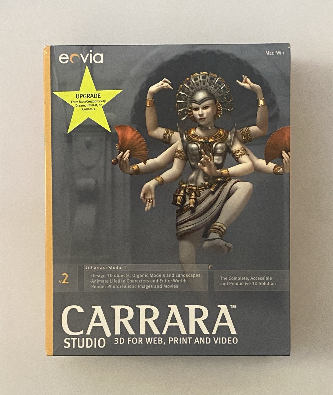 CARRARA Studio V.2, 3D for Web Print & Video, 2 CD’s & Reference Guide in Box