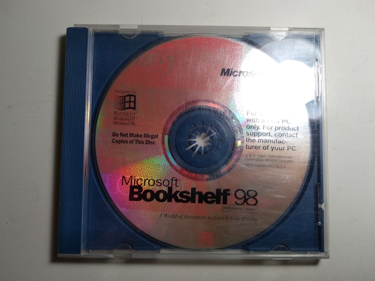 Microsoft Bookshelf 98 CD MINT SHAPE TESTED Windows 95 98