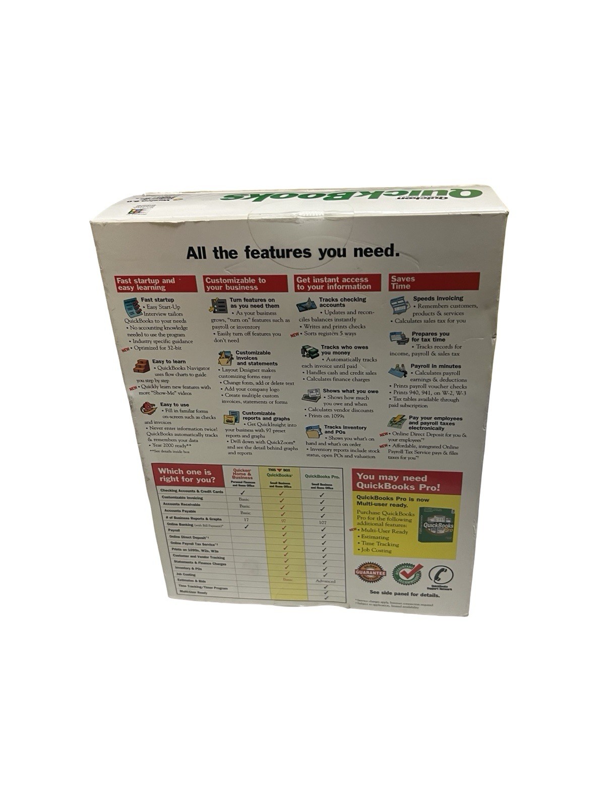 Quickbooks 1998 Version 6.0 Windows 1998 Quicken Software NEW SEALED