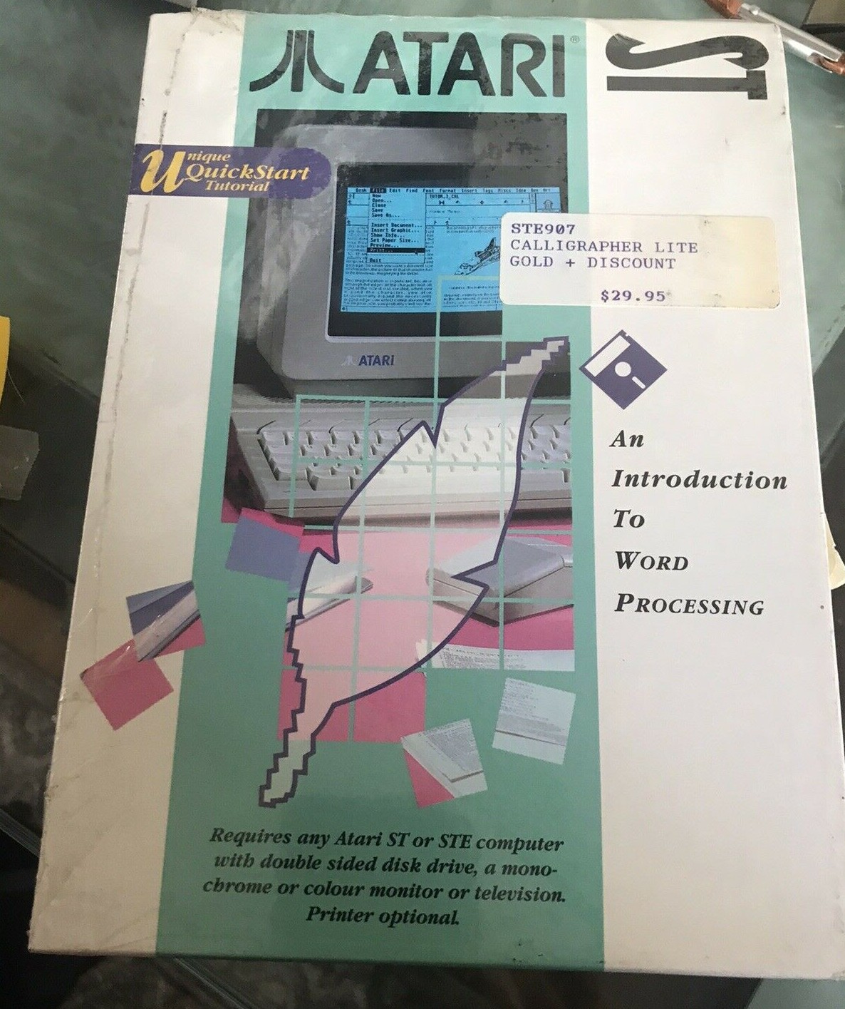 CALLIGRAPHER LITE/INTRODUCTION TO WORD PROCESSING Atari 1040/Mega/TT ST NEW Disk
