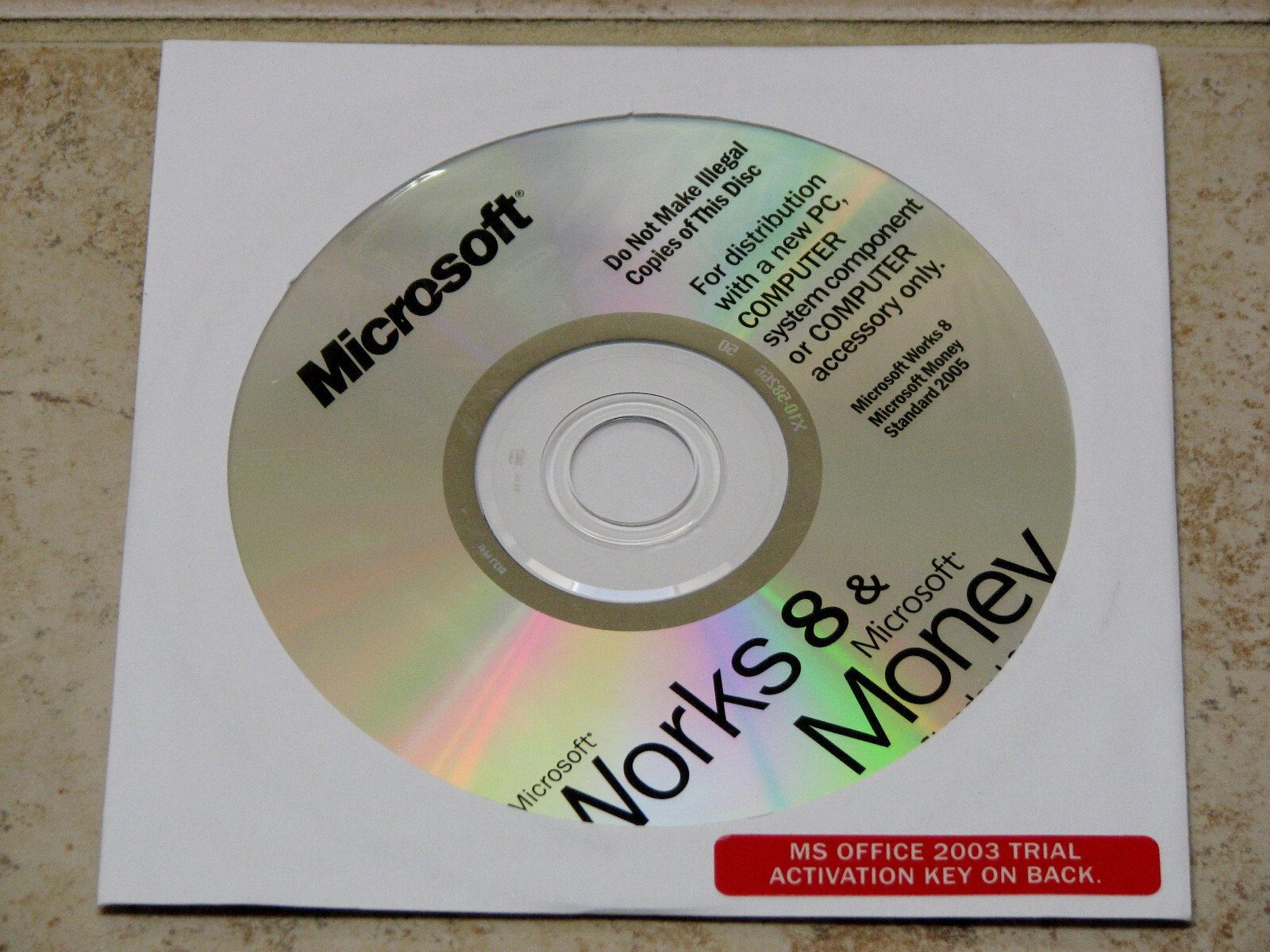 Microsoft Works 8 & Microsoft Money New w/ Product Key, Unopened (Windows PC CD)