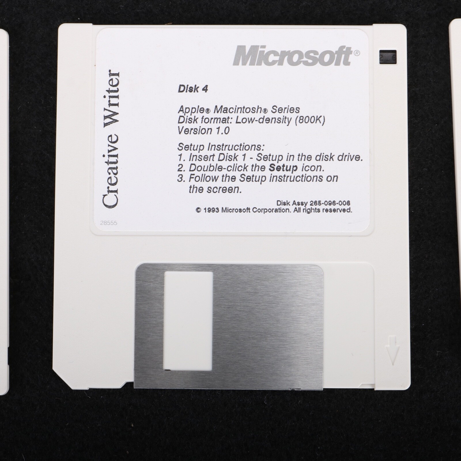 Microsoft Creative Writer For Apple Mac 5 Disk Set 3.5 HD Floppy Disk