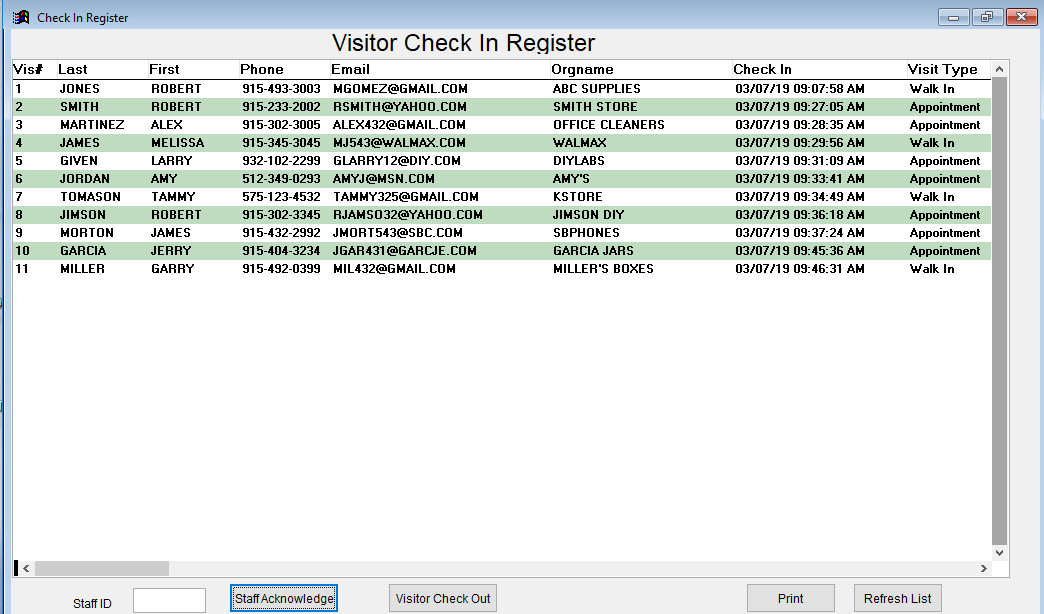 VISITOR CHECK IN Software, Network Access , Windows 7,8,10,11,Server