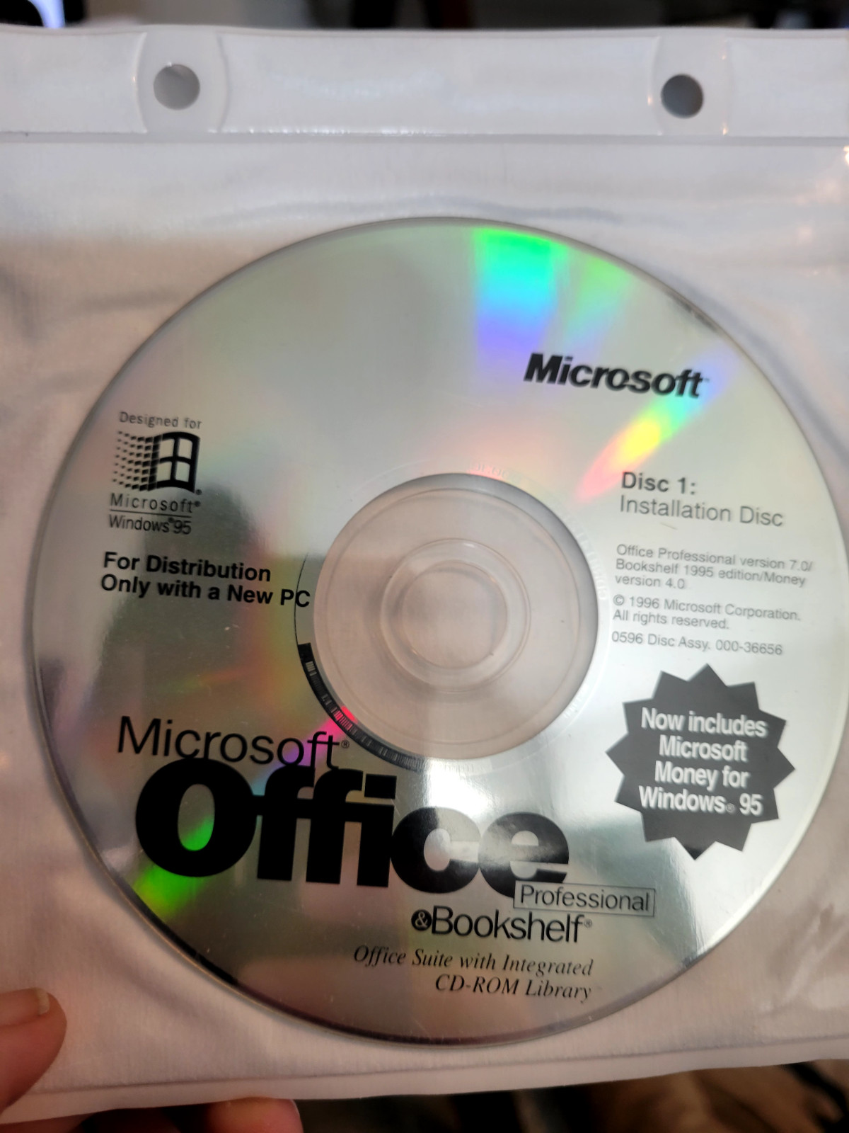 Microsoft Office 95 Professional & Bookshelf with Microsoft Money 95