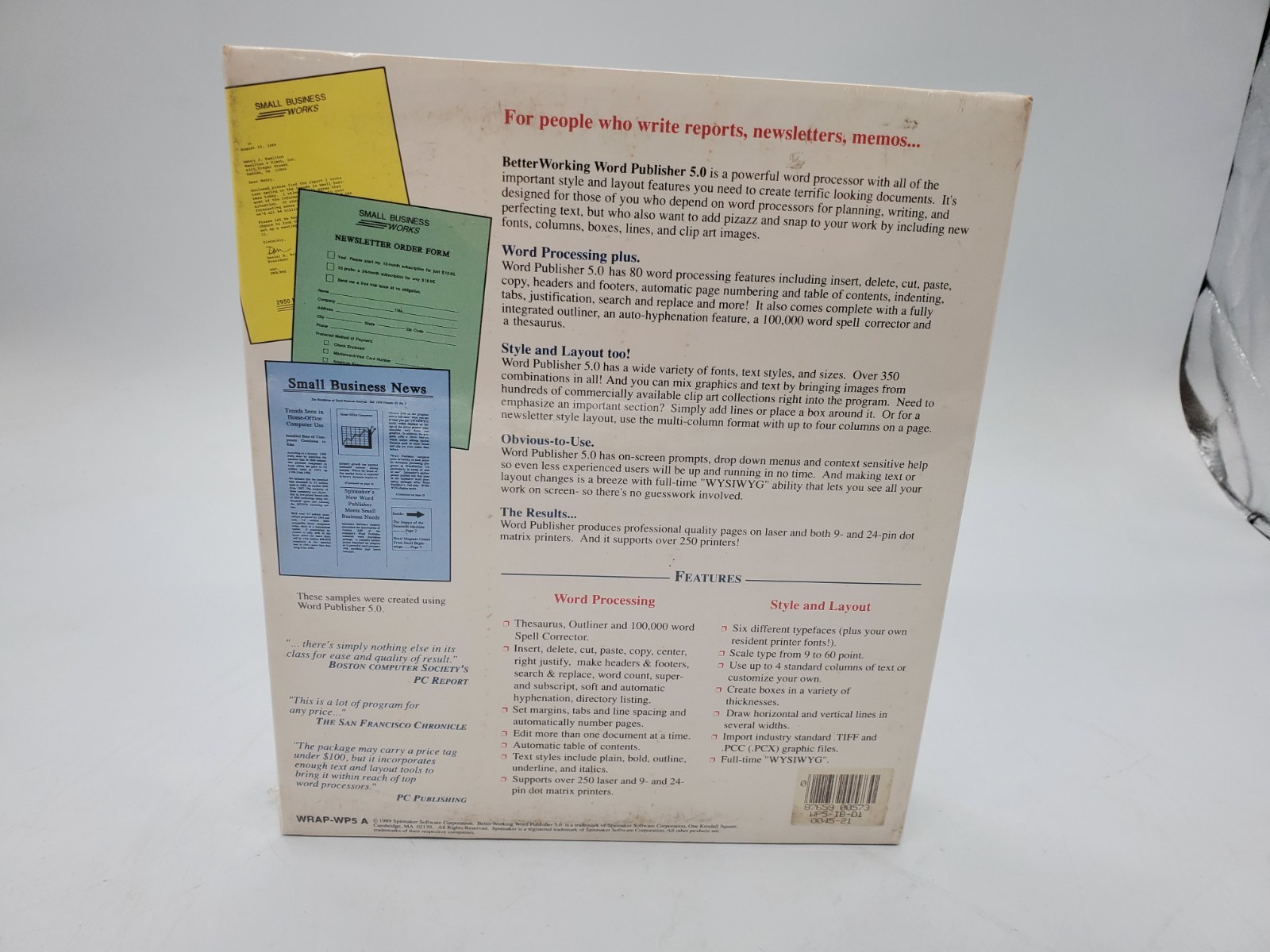 Better Working Word Publisher 5.0 (PcTandy, 5.25″ Disk, Spinnaker) New Sealed!