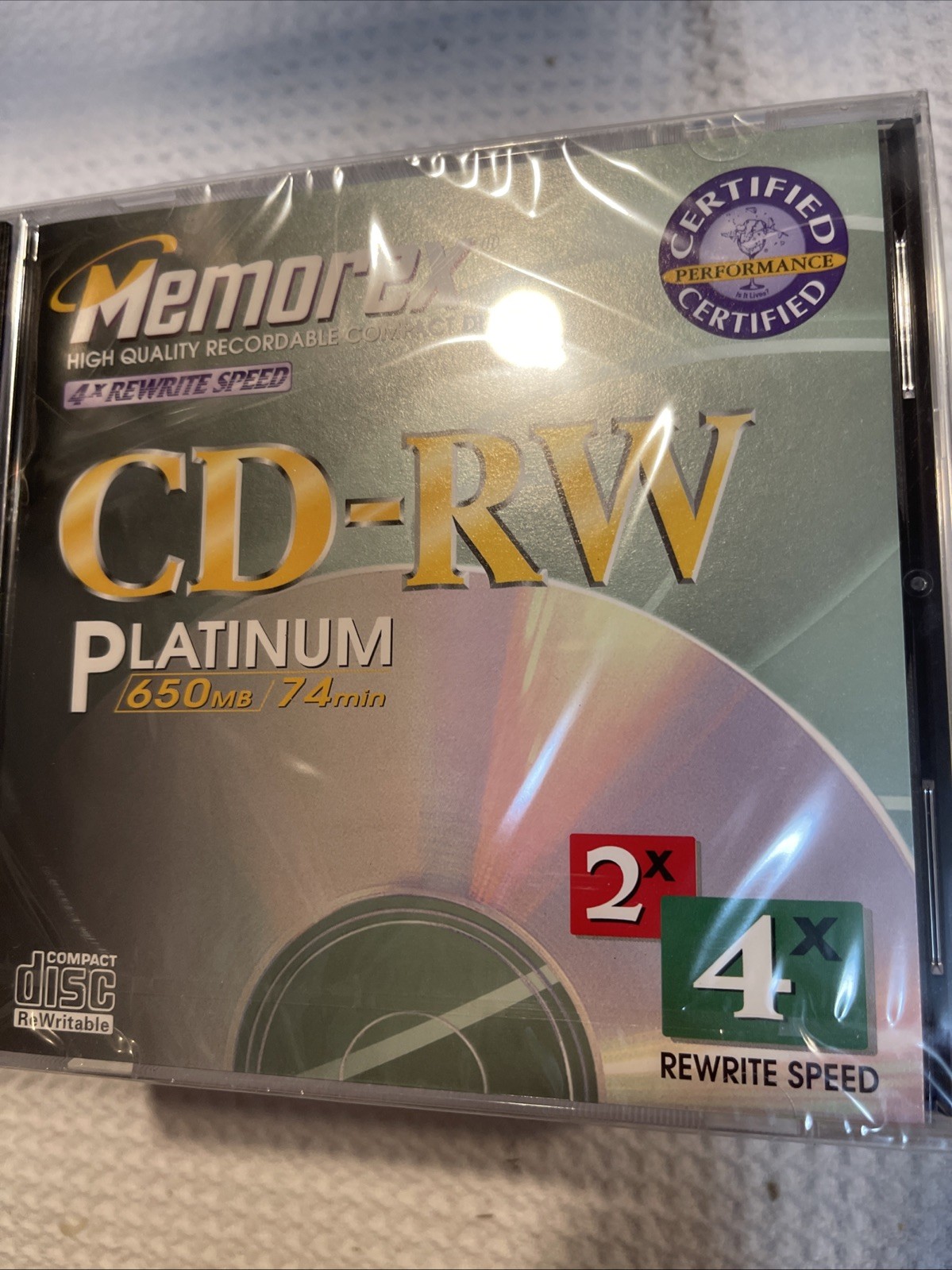 Memorex CD-RW Platinum 650MB 74min Vintage Blank Media Lot of 6 Rewritable, New