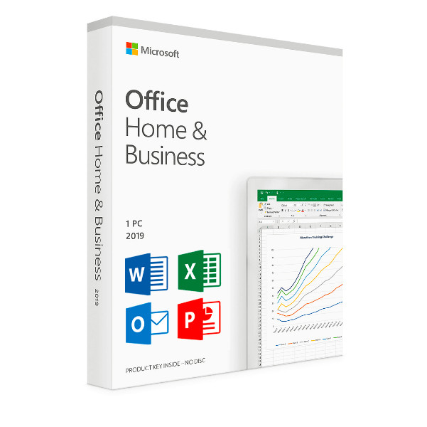 Microsoft Office 2019 Home and Business 1PC Lifetime Package DVD for windows
