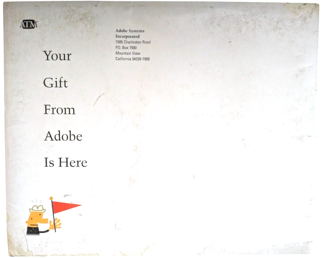 Vintage Adobe Type Manager ATM Macintosh Software Disk w/ Folder Mac Floppy 90s