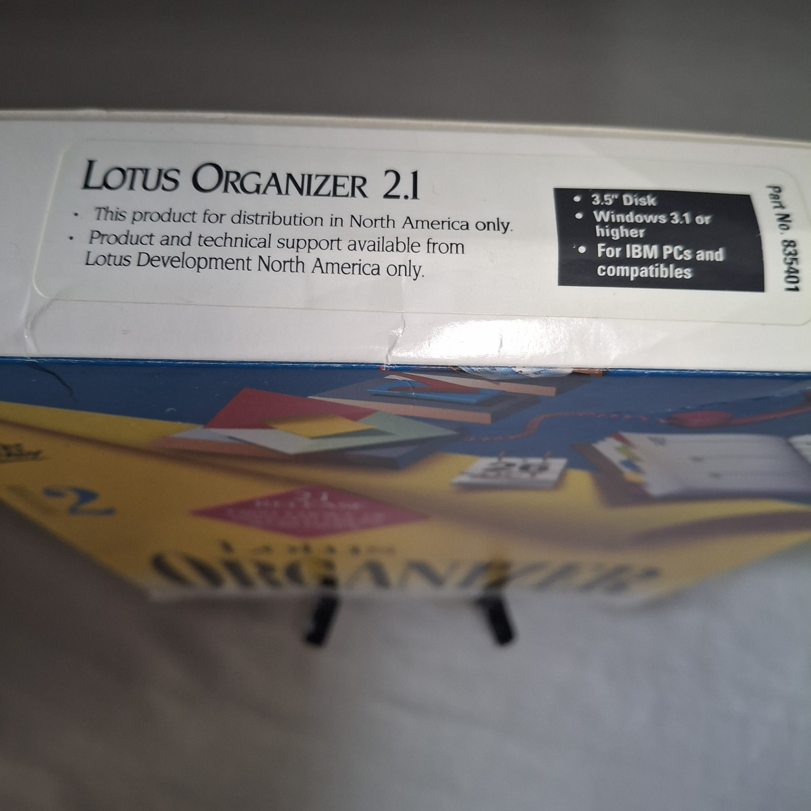Lotus Organizer 2.1 Release 2 Big Box IBM/Windows 3.1 Complete Floppy Software