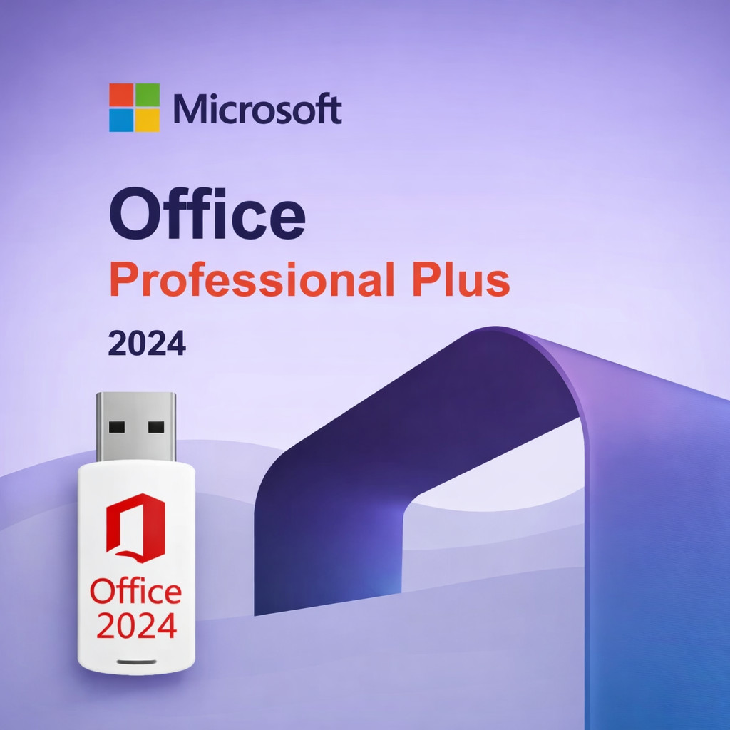 Microsoft Office 2024 Pro Plus Windows 10 & 11 – USB Drive Lifetime 1 User PC