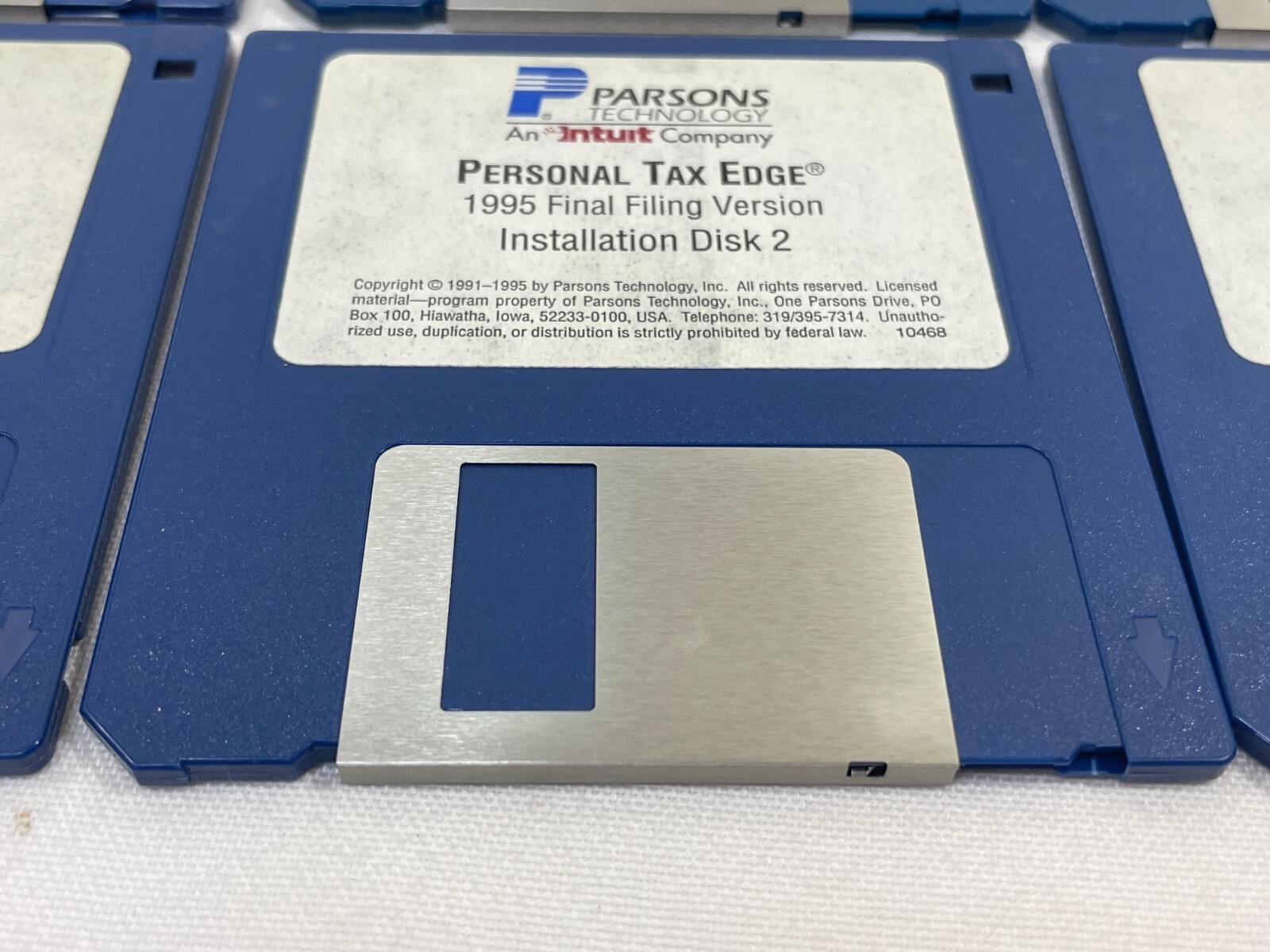 Vintage 1995 Parsons Technology Software State & Personal Tax Edge 3.5″ Floppy 7