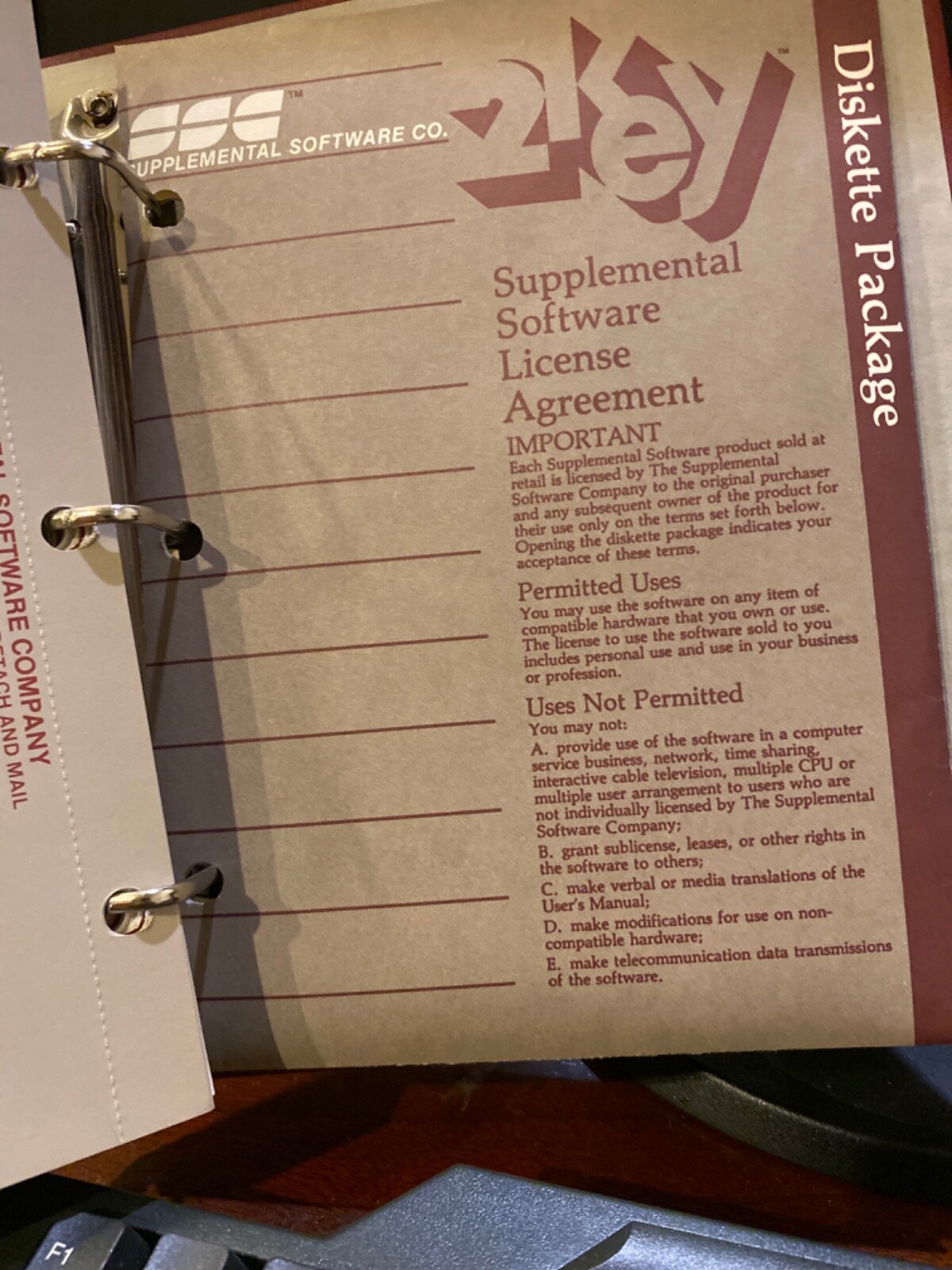 BRAND NEW 2Key ACCOUNTING General Ledger supplementing Lotus 123 for PCs