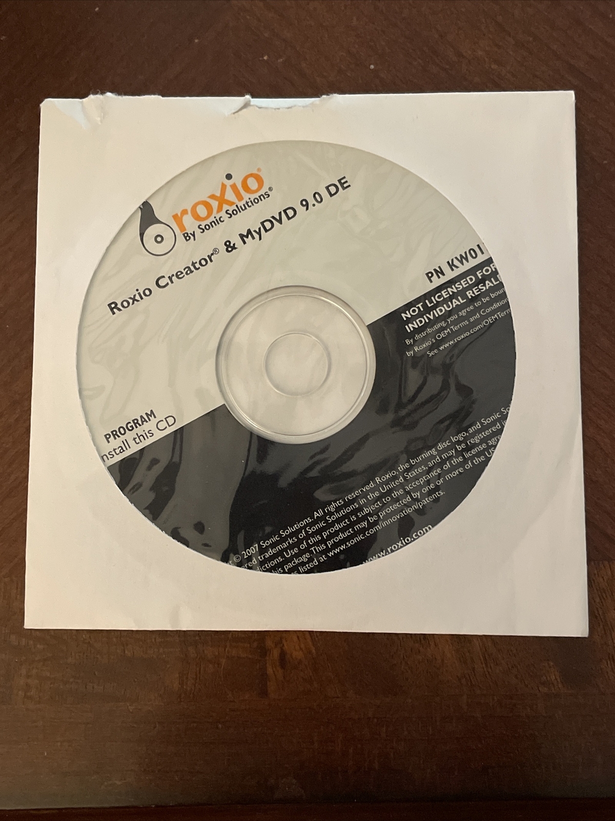 Roxio Creator 9.0 DE CD / DVD Burning Recording Software Install CD