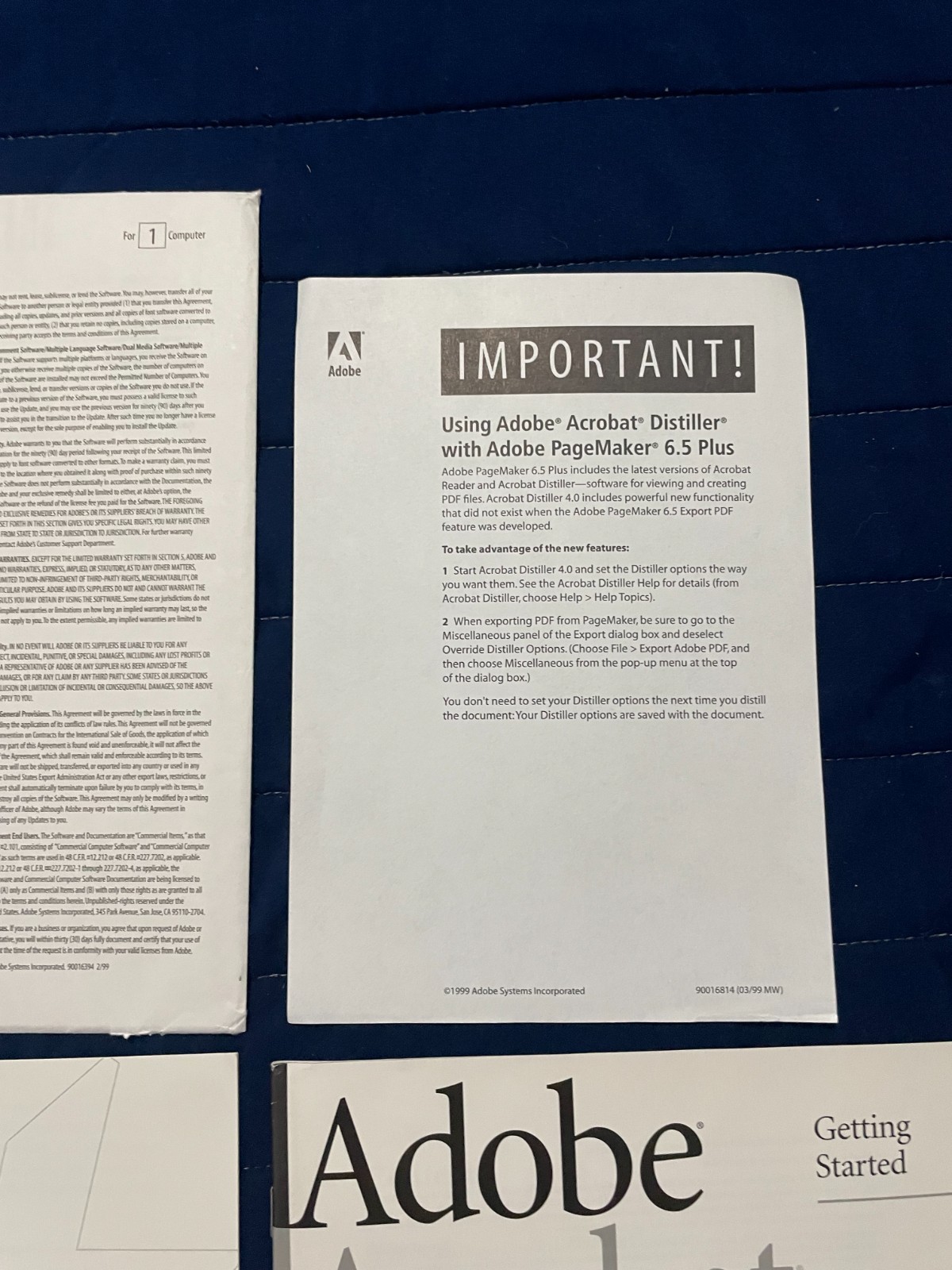 Vintage Adobe Acrobat 4.0 Manuals Product Sampler CD Software Paperwork Lot 2001