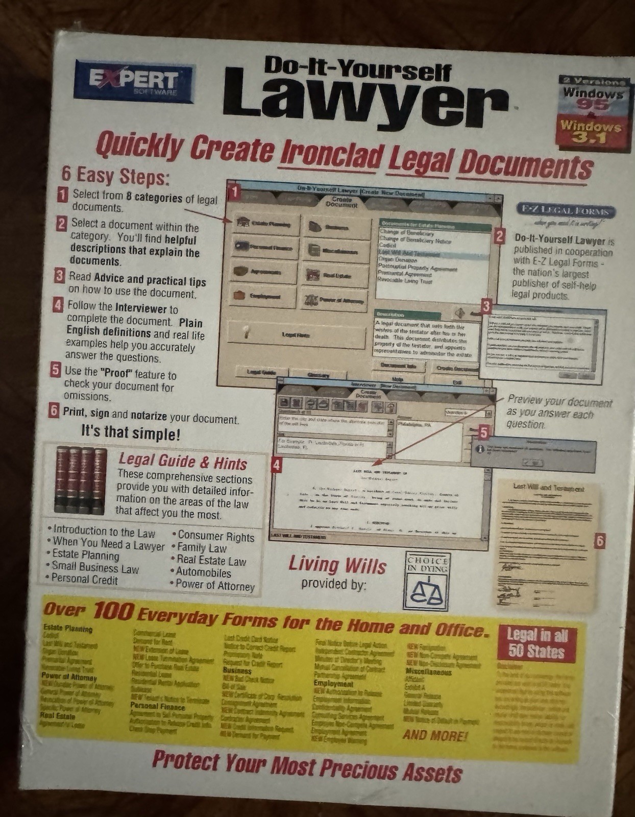 Vintage Do It Yourself Lawyer Computer Software for Windows CD-ROM NIB