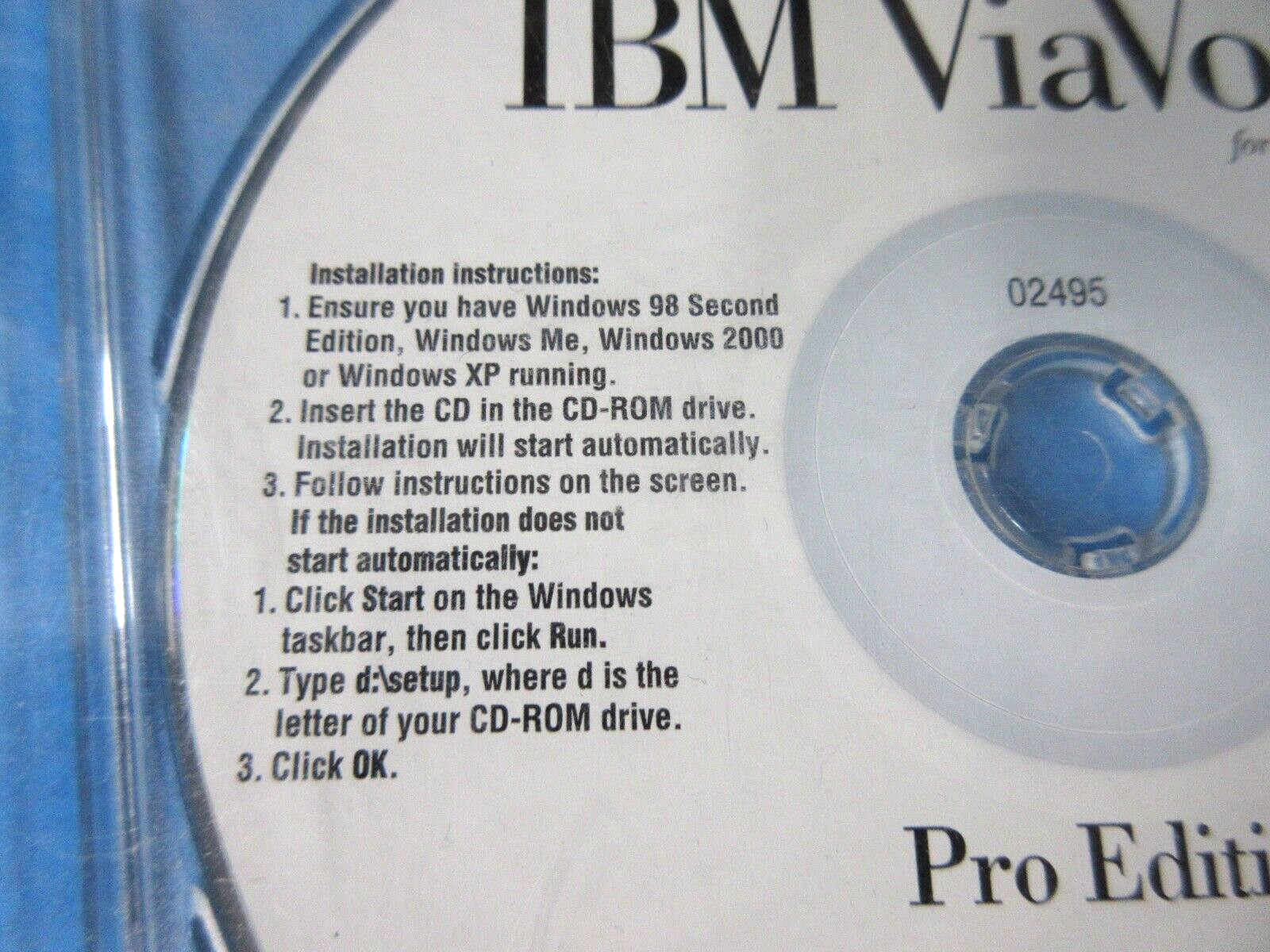 IBM ViaVoice “You Talk It Types” for Windows Release 9.1 Pro Edition w Earphones