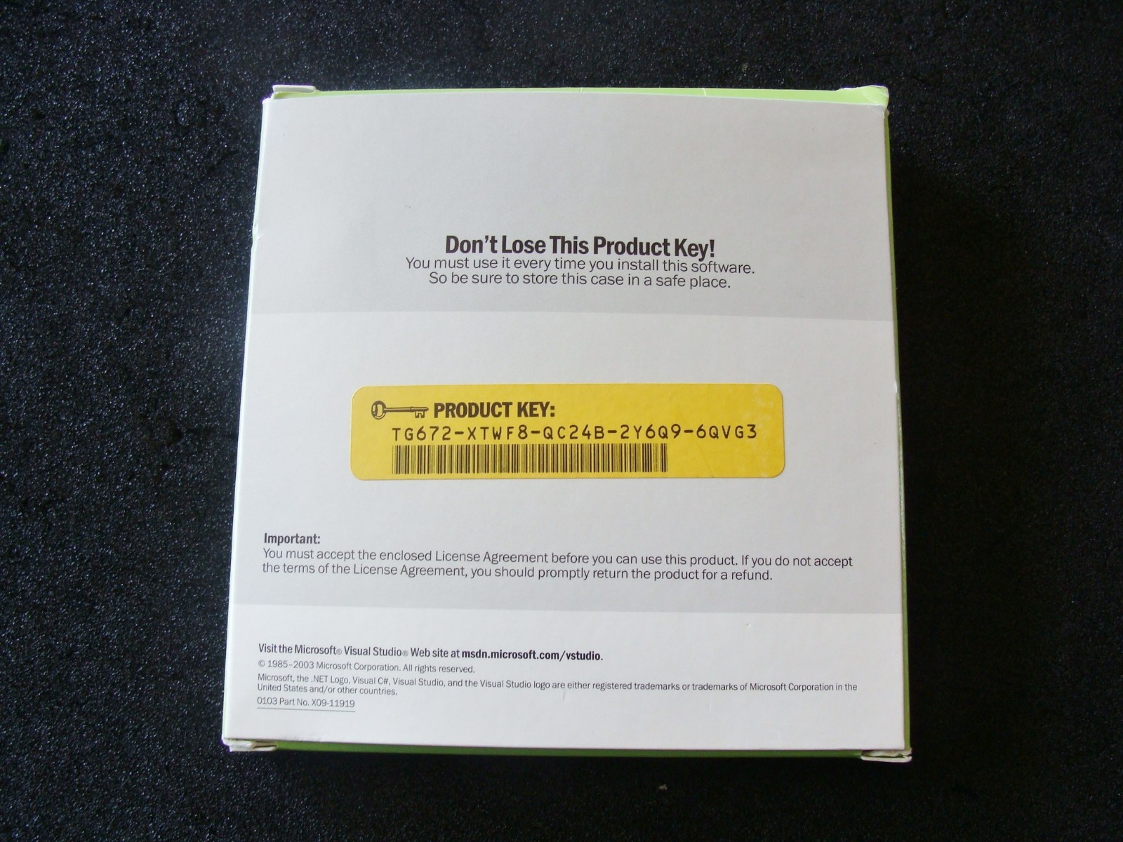 New 5 Discs by Microsoft Visual C#.Net Standard. Prod. Key# TG672-XTWF8-QC24B-29