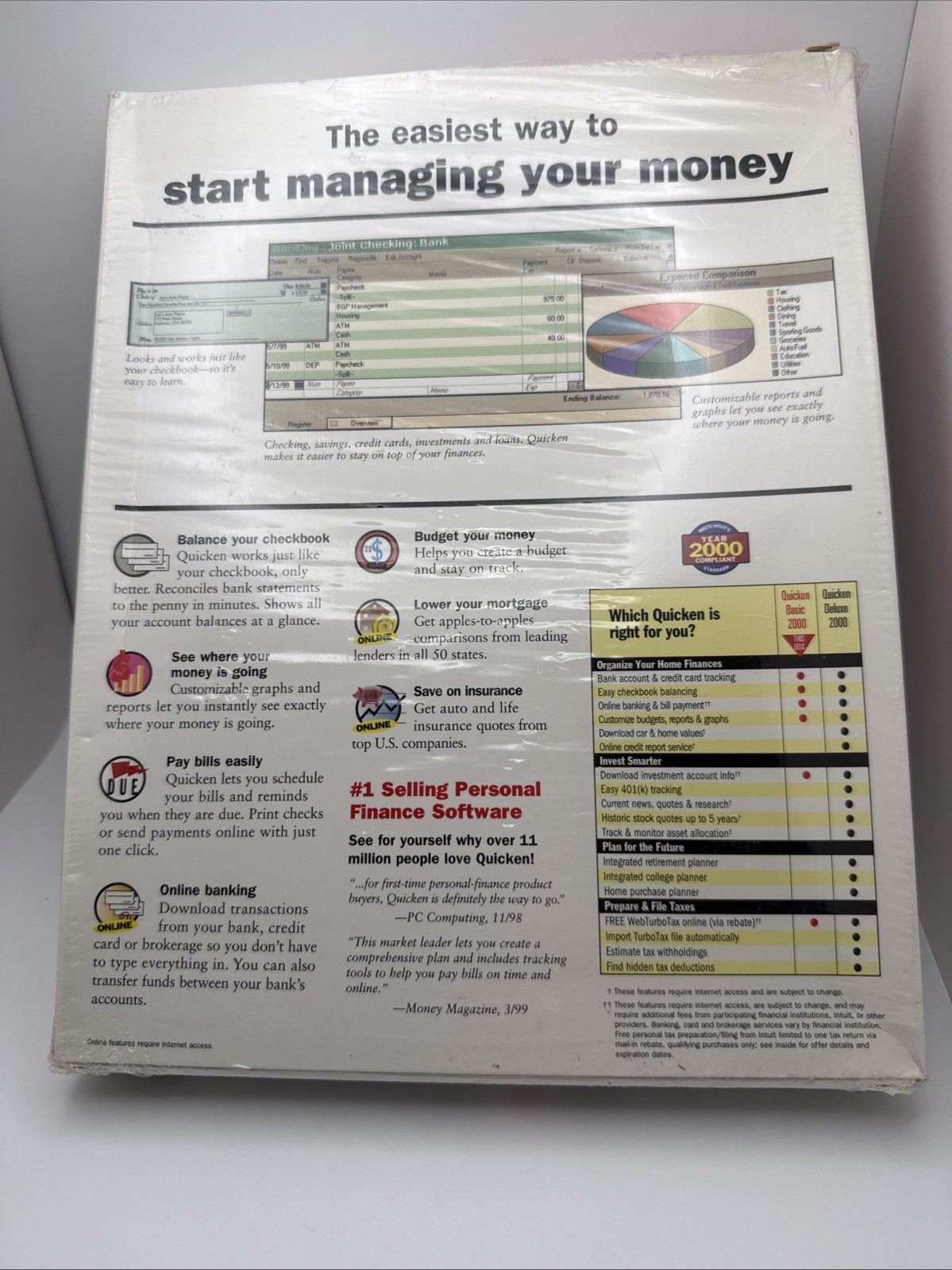 Intuit Quicken 2000 for Windows 95/98/NT – Financial Software – NEW – Sealed