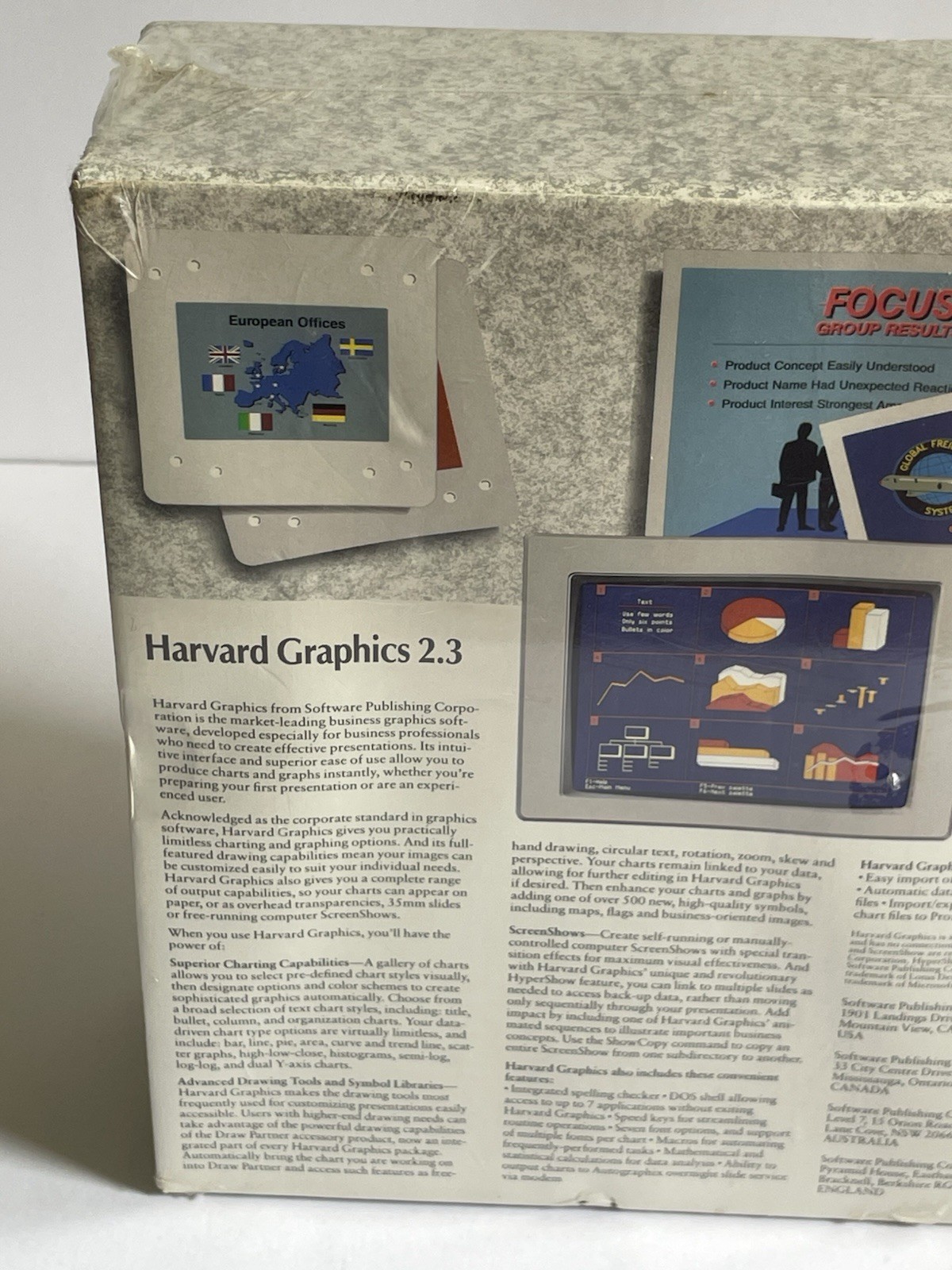 VTG SPC Software Publishing Harvard Graphics 2.3 Pres Software DOS 3.5″ Sealed