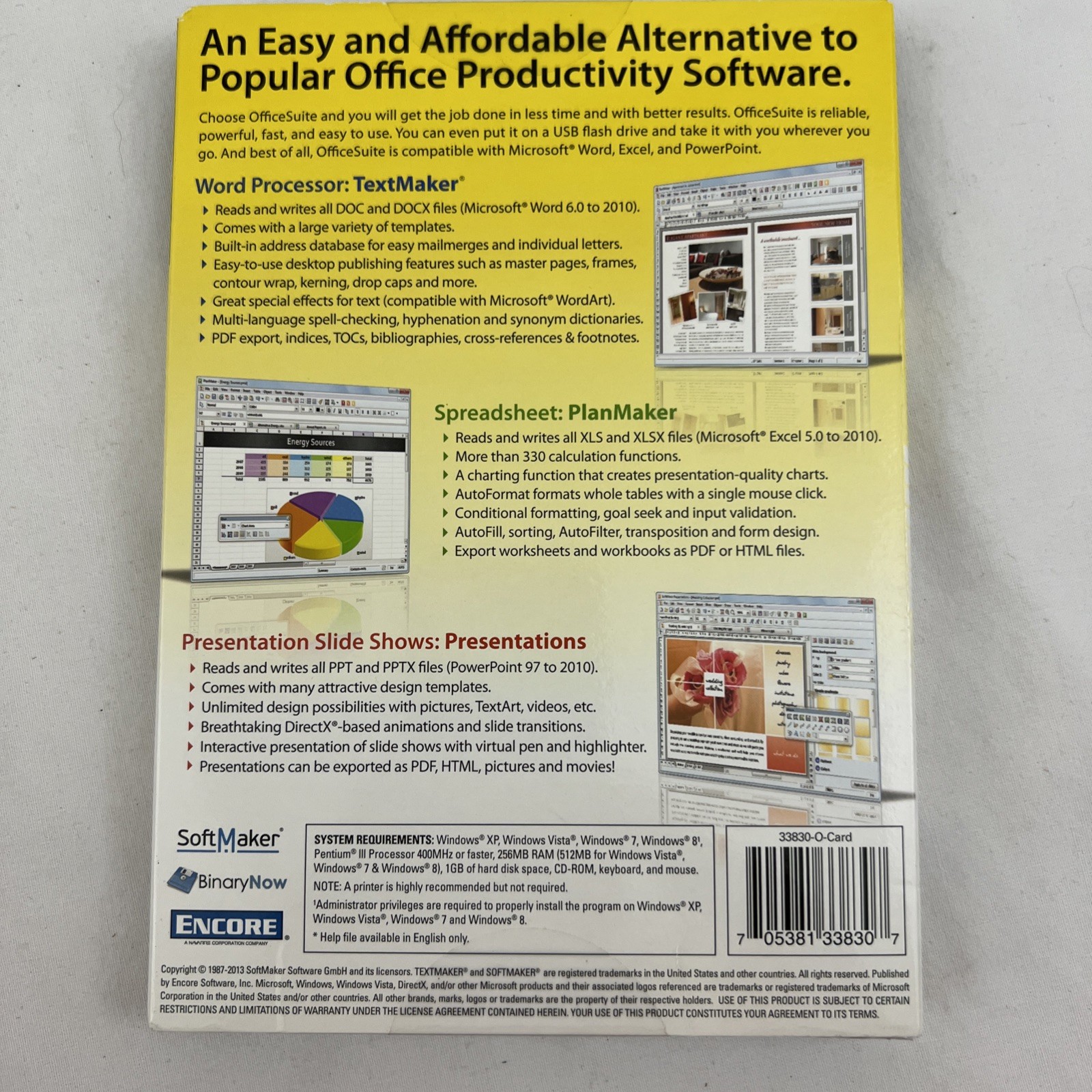 Encore Office Suite For Windows PC CD-ROM SEALED UNOPENED