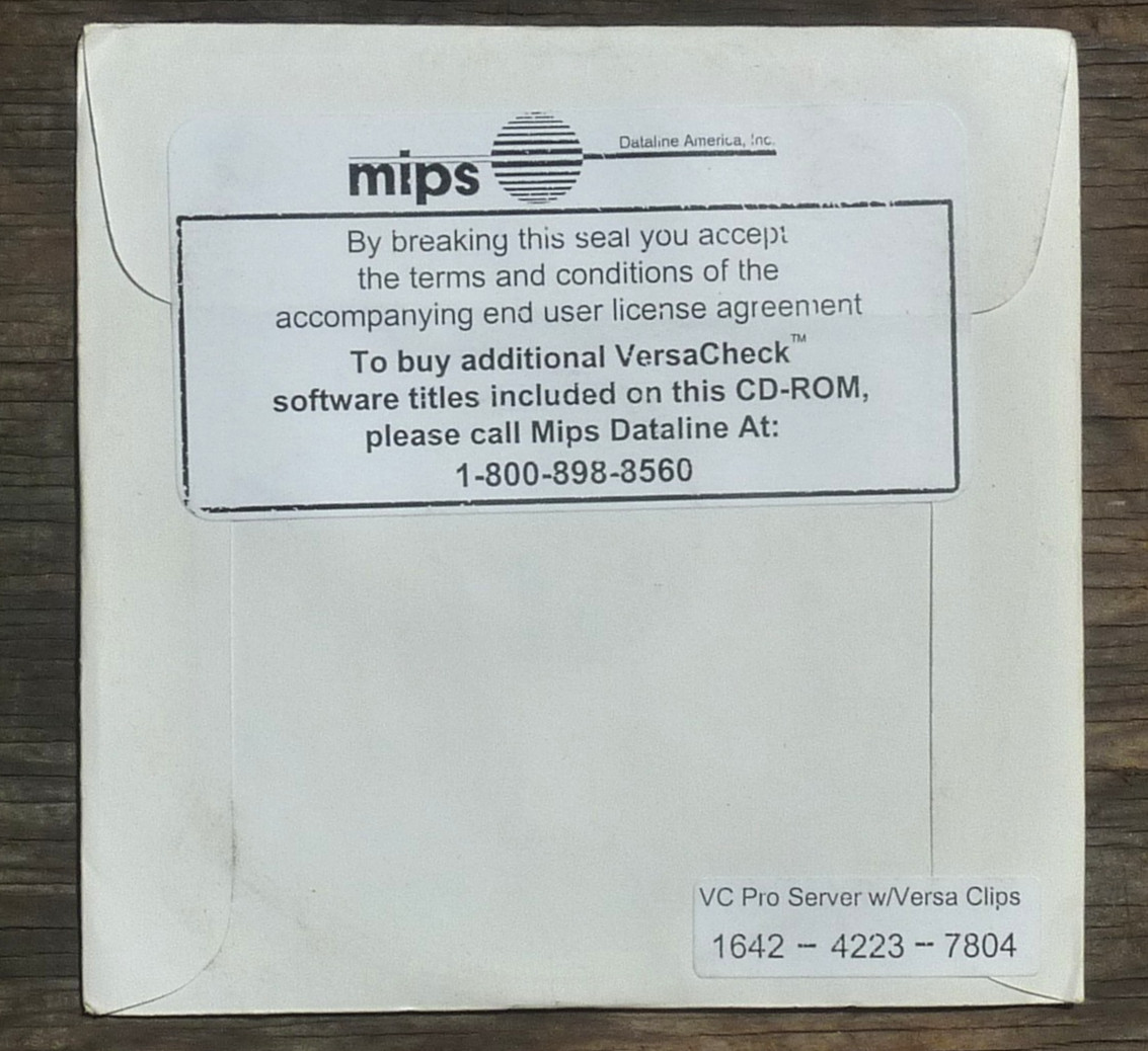 Mips VersaCheck pro server 1998 version