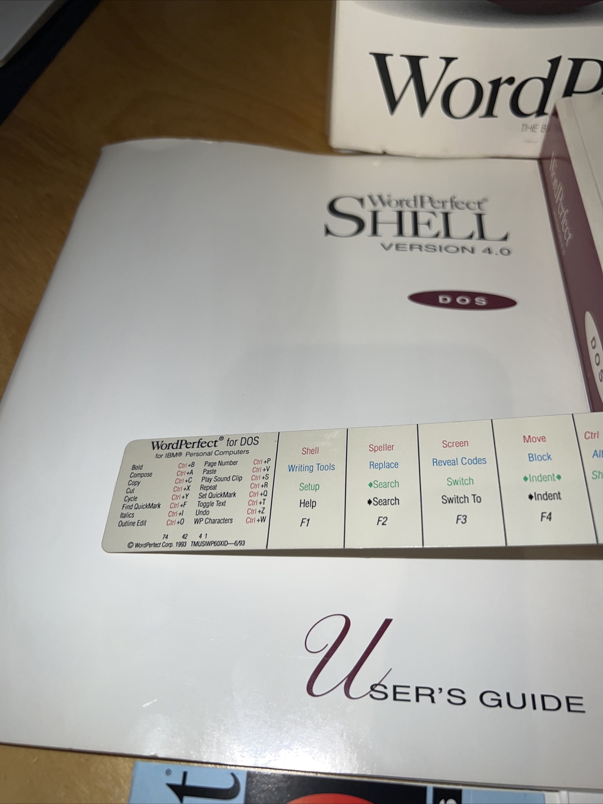 WORD PERFECT V 6.0 For DOS Education 3.5″ HD Diskettes Manuals With Box