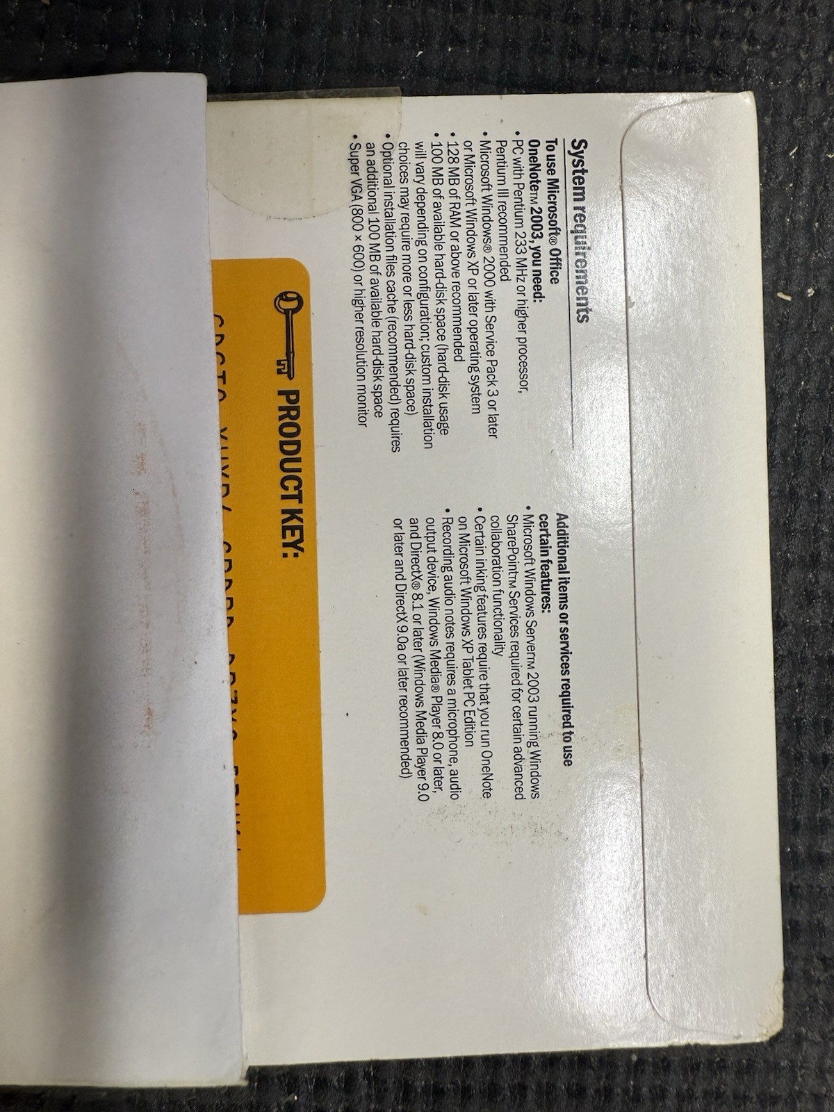 Microsoft One Note 2003 with Product Key Version