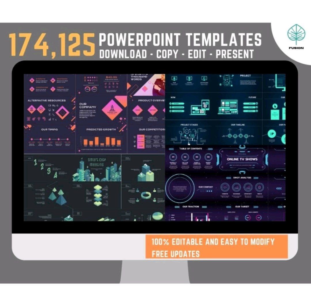 Powerpoint Slides 174,125 Templates with 8 Designer Categories