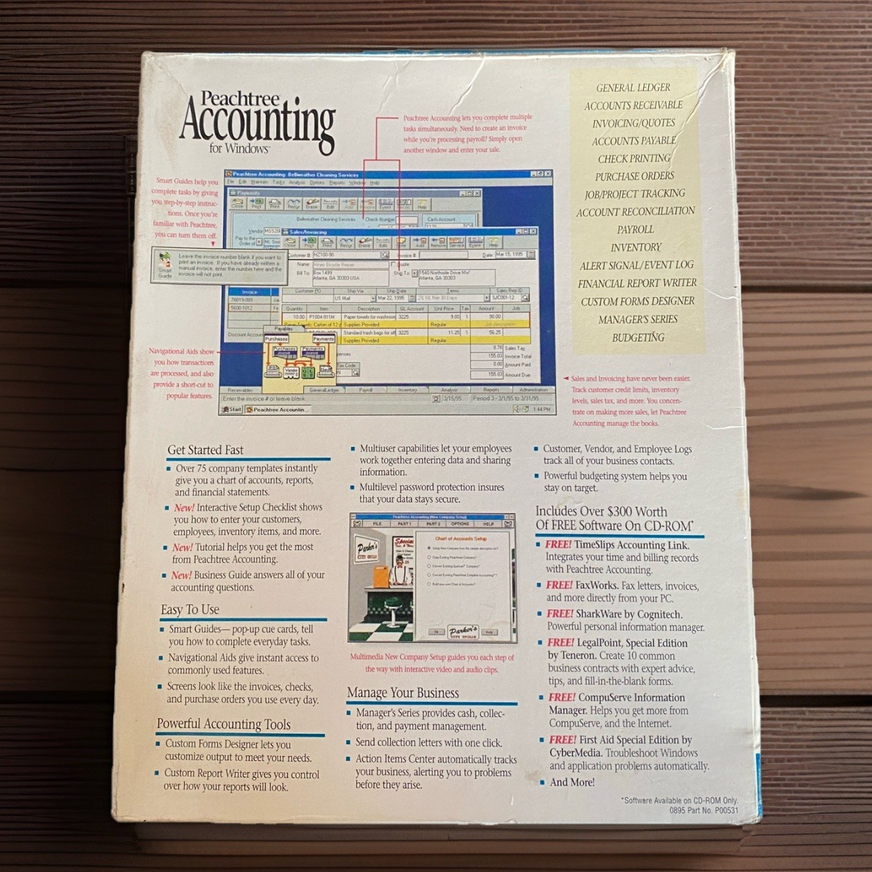 Peachtree Accounting Software User Guides For Windows CD ROM & Floppy VTG