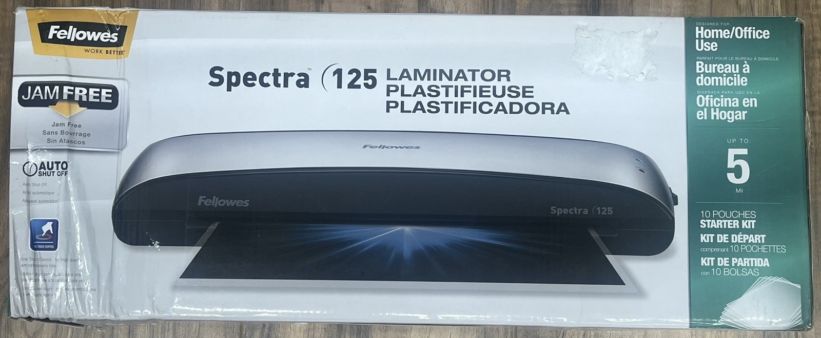 NEW FELLOWES 5739701 SPECTRA 125 LAMINATOR 120V AUTO SHUT OFF JAM FREE 12.5”