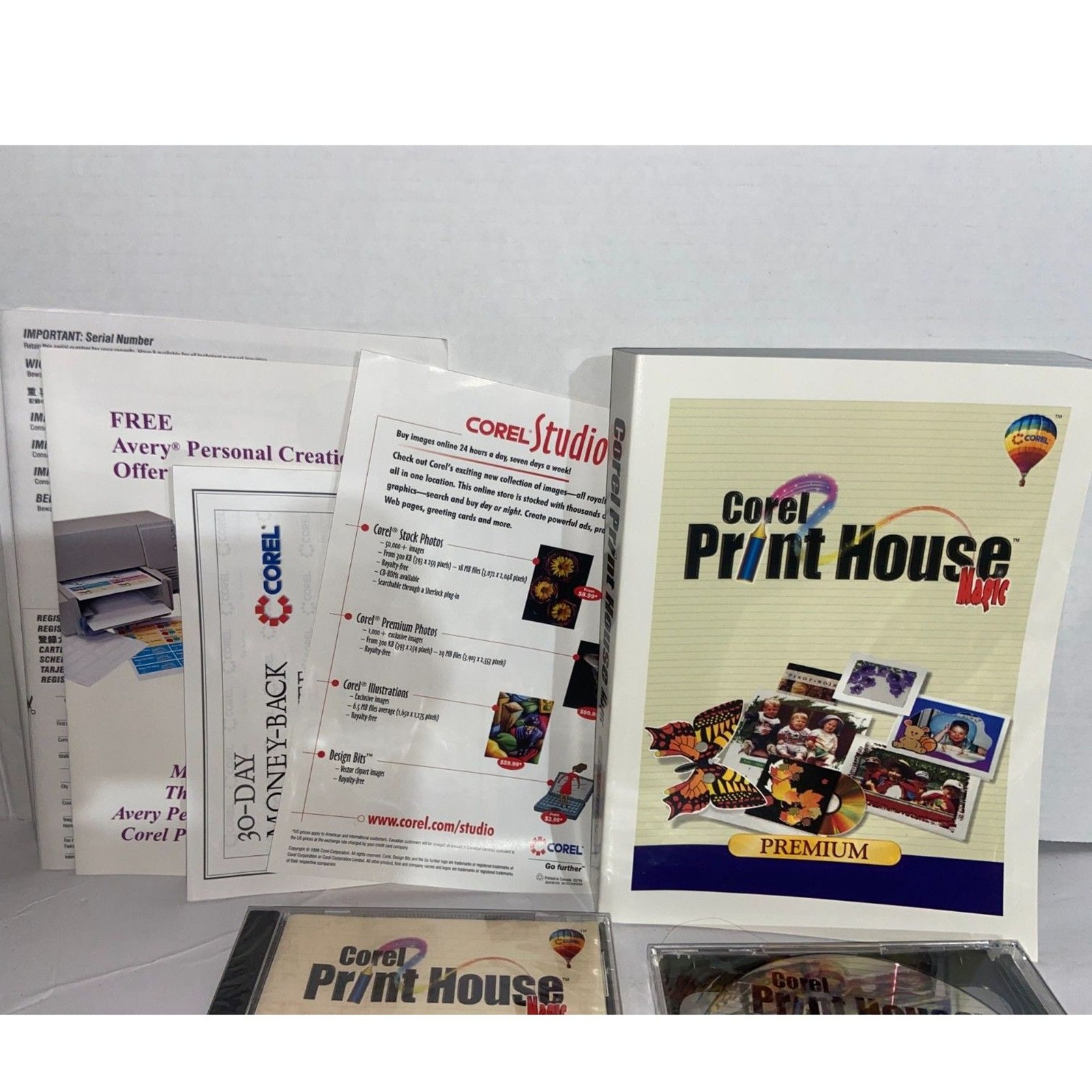 New Corel Print House Magic Premium v4.0 Big Box PC-CD Win 95/98, Sealed Discs!