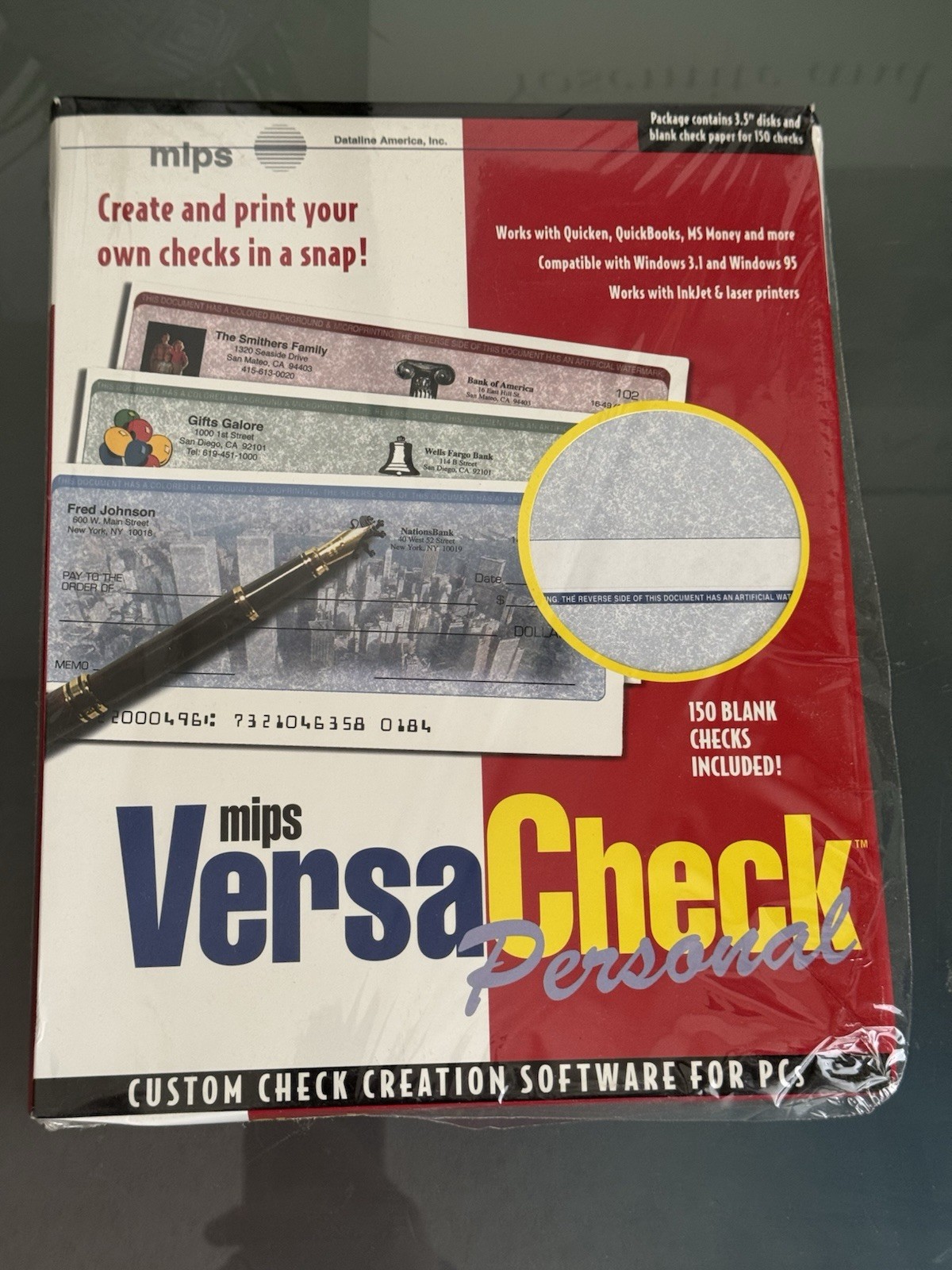 Mips Versa Check Personal Custom Check Creation Software 3.5″ Floppy w/150 Blank