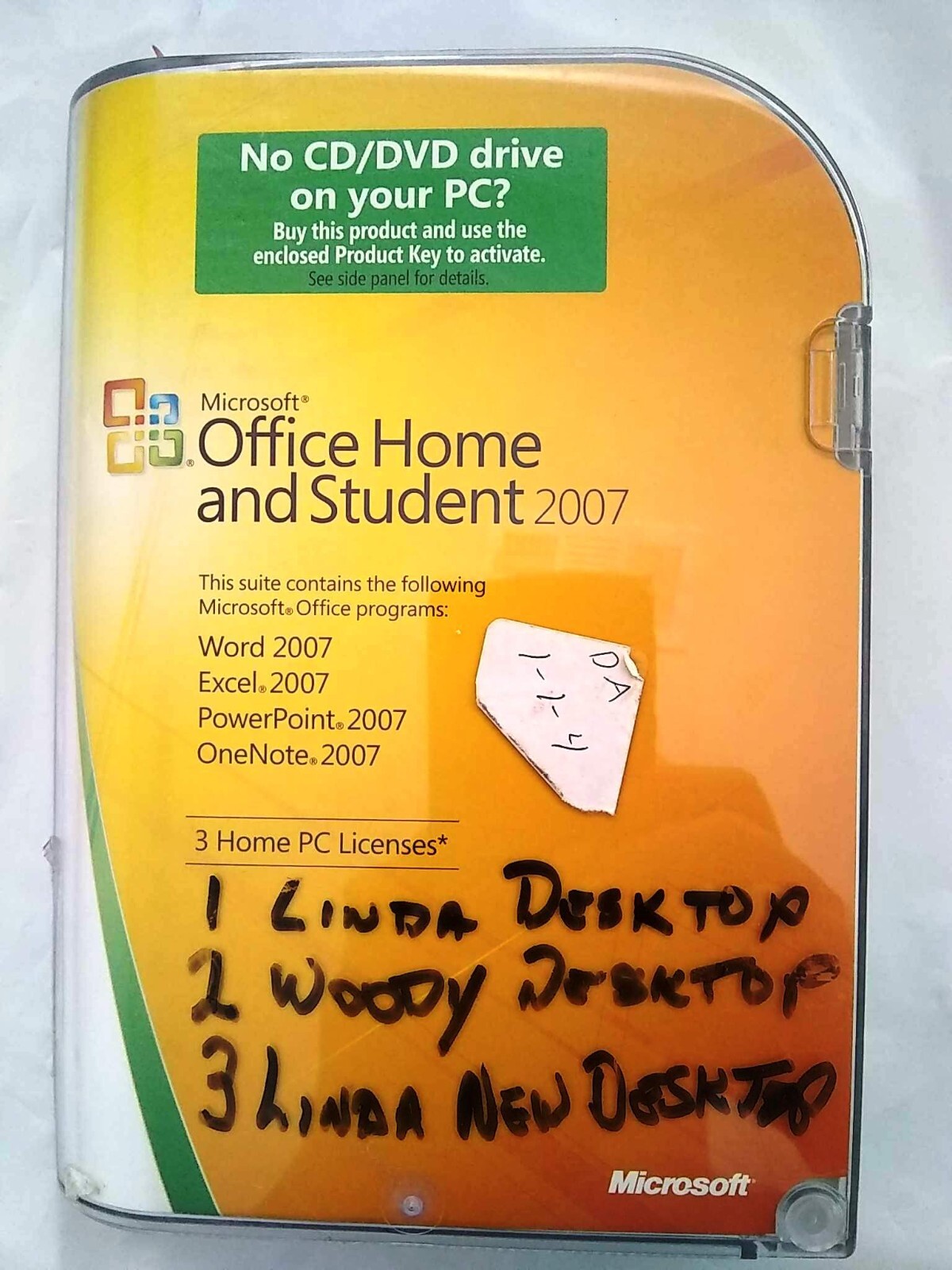 Microsoft Office Home & Student 2007 Retail Version w/ 2 Product Keys & Licenses