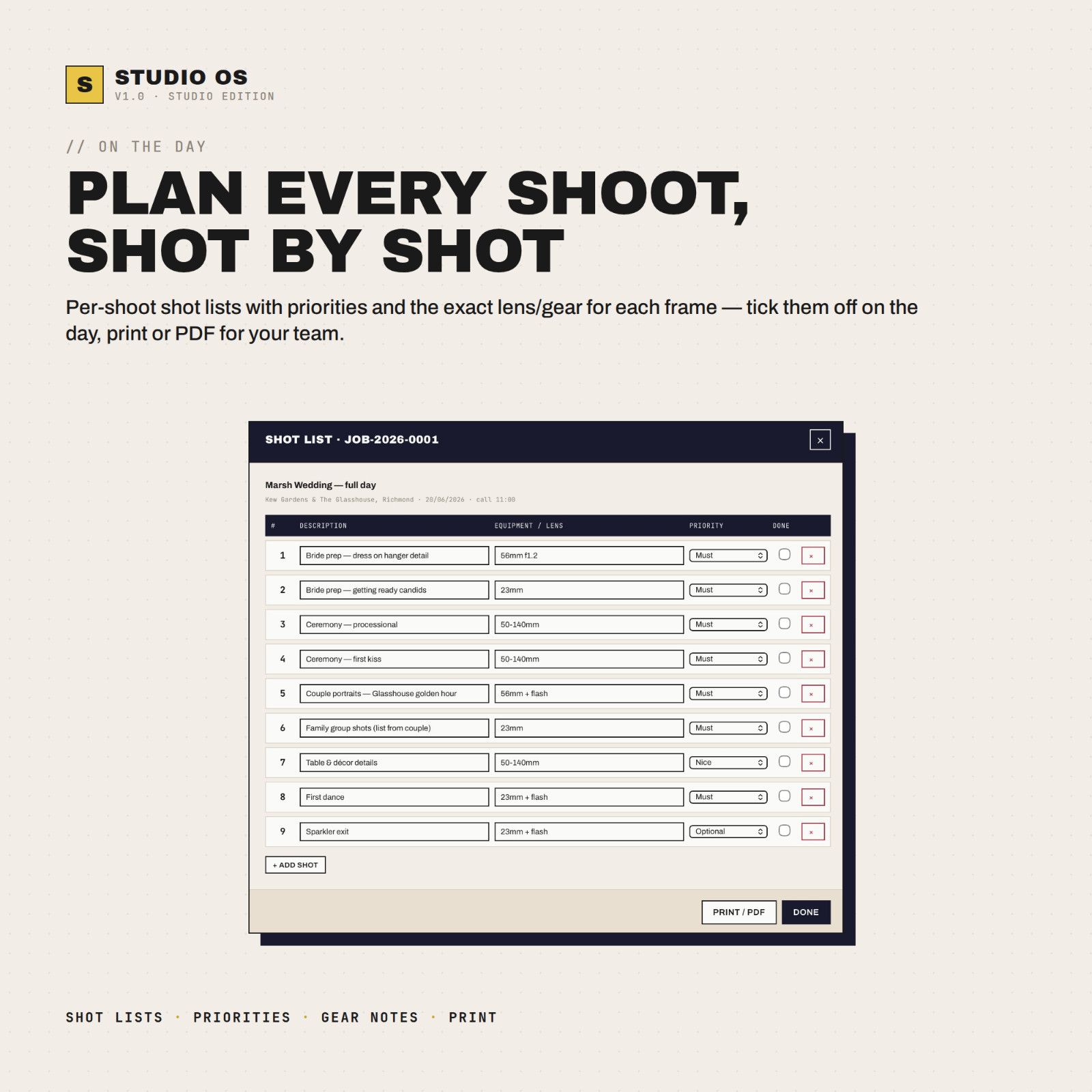 Studio OS Pro | All-in-One Management Software for Photographers & Videographers
