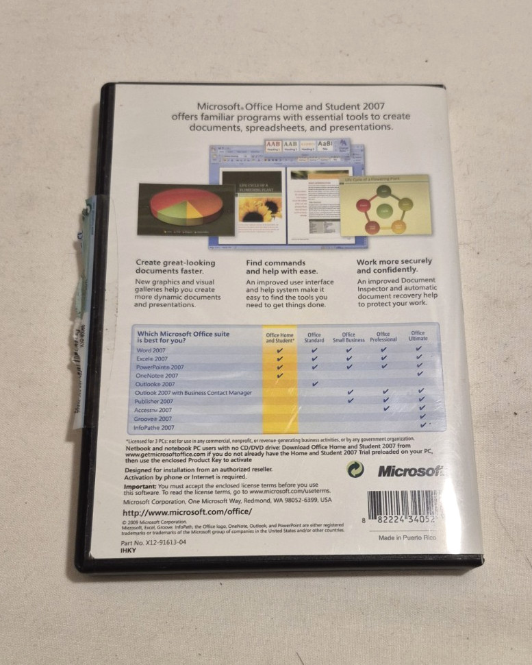 Microsoft Office Home and Student 2007 Service Desk Edition 3 PC Licenses