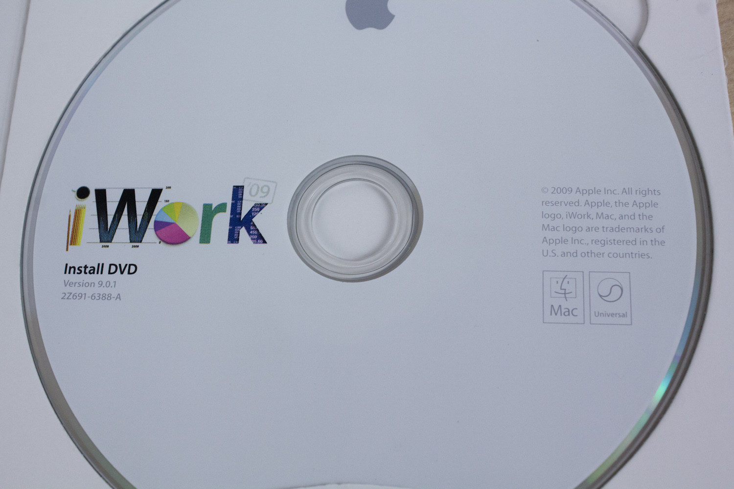 iWork ’09 Family Pack for Apple Mac MB943Z/A Pages Numbers Keynote
