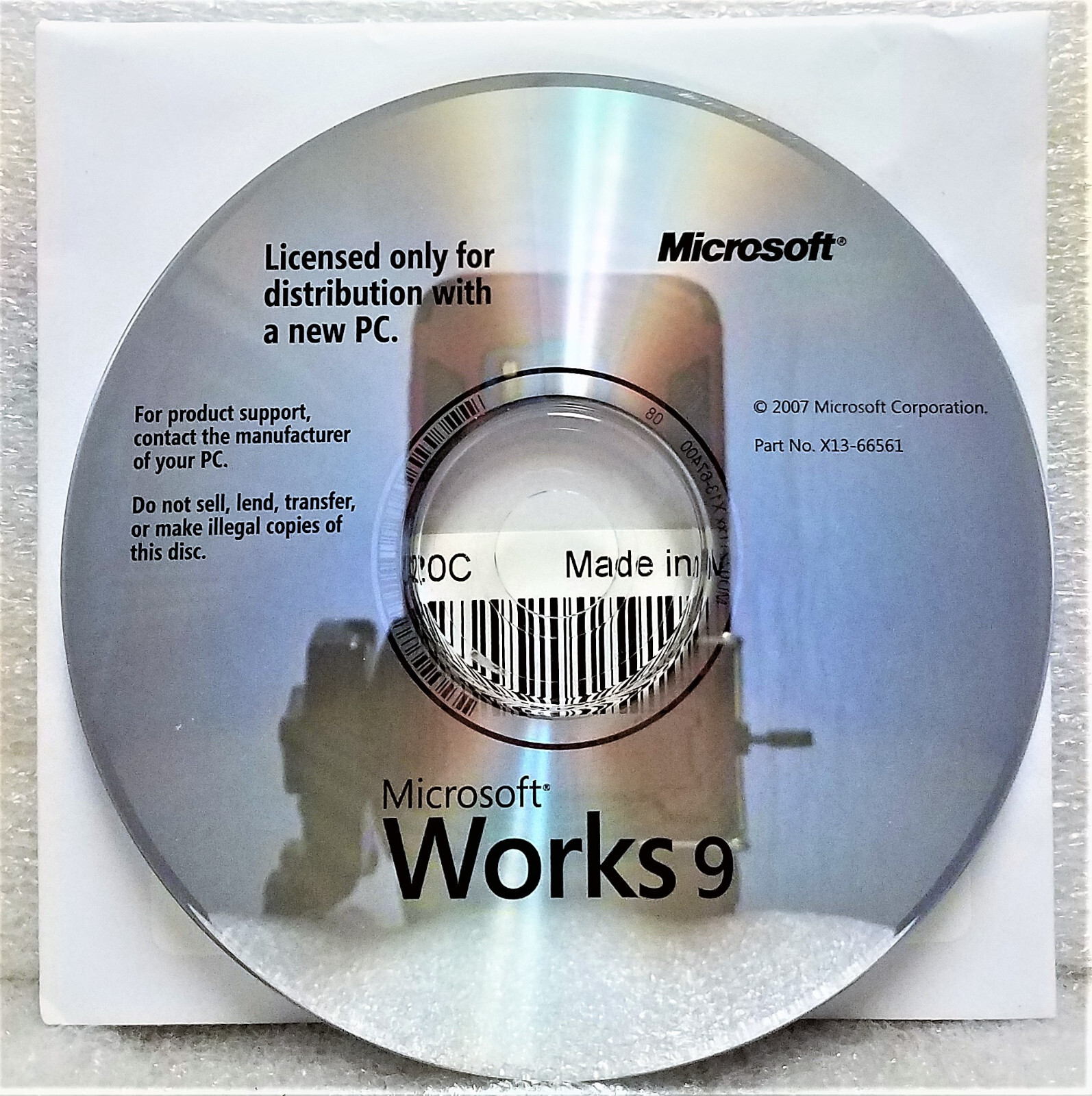 MICROSOFT WORKS 9 DELL BRAND OEM INSTALLATION CD – NO Product Key!