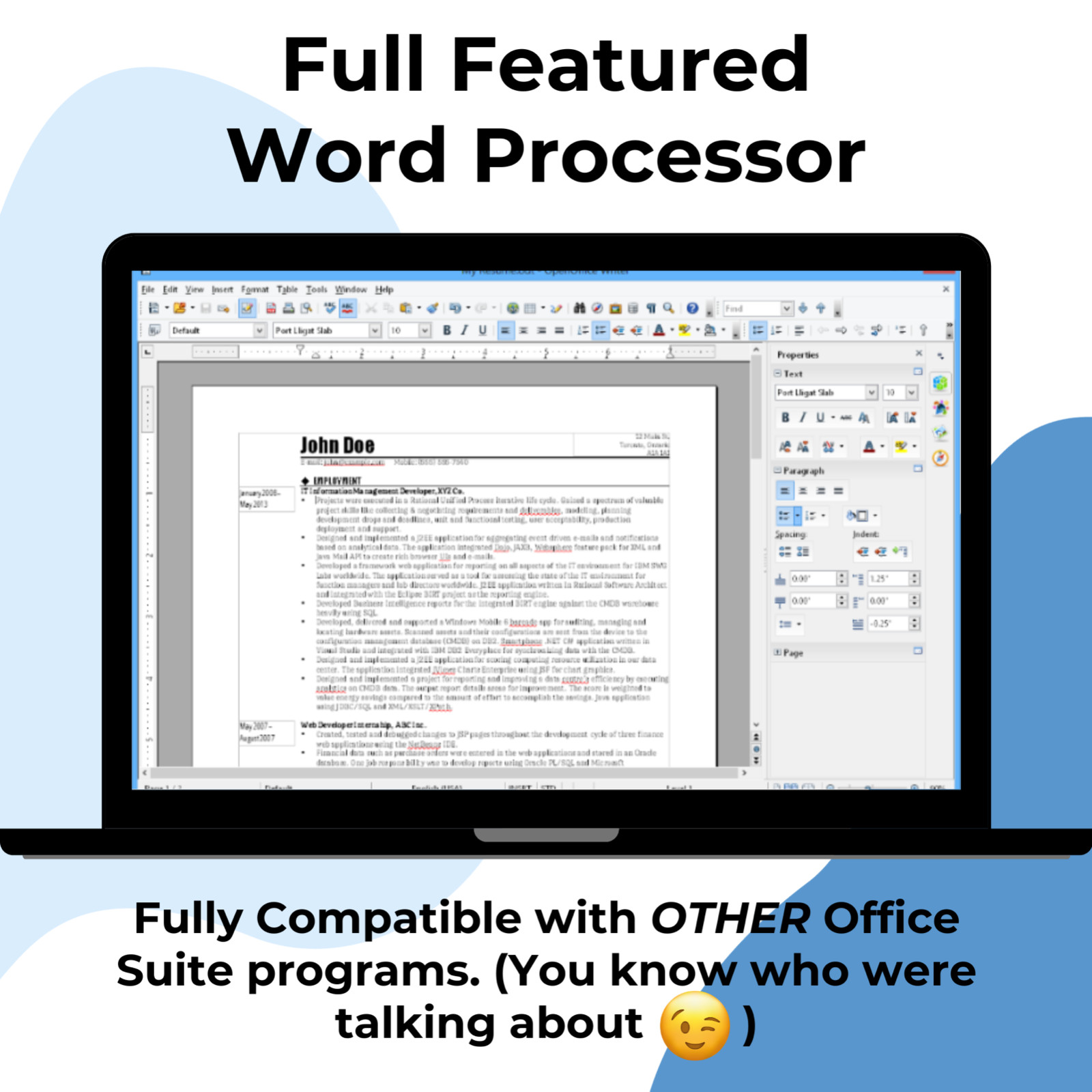 Open Office Home and Student 2023 for MAC – Office Software Suite on CD-ROM