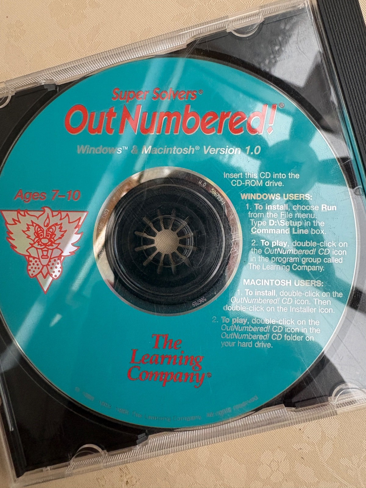 LEARNING CO OUT NUMBERED WINDOWS & MACINTOSH VERSION 1.0 CD-ROM
