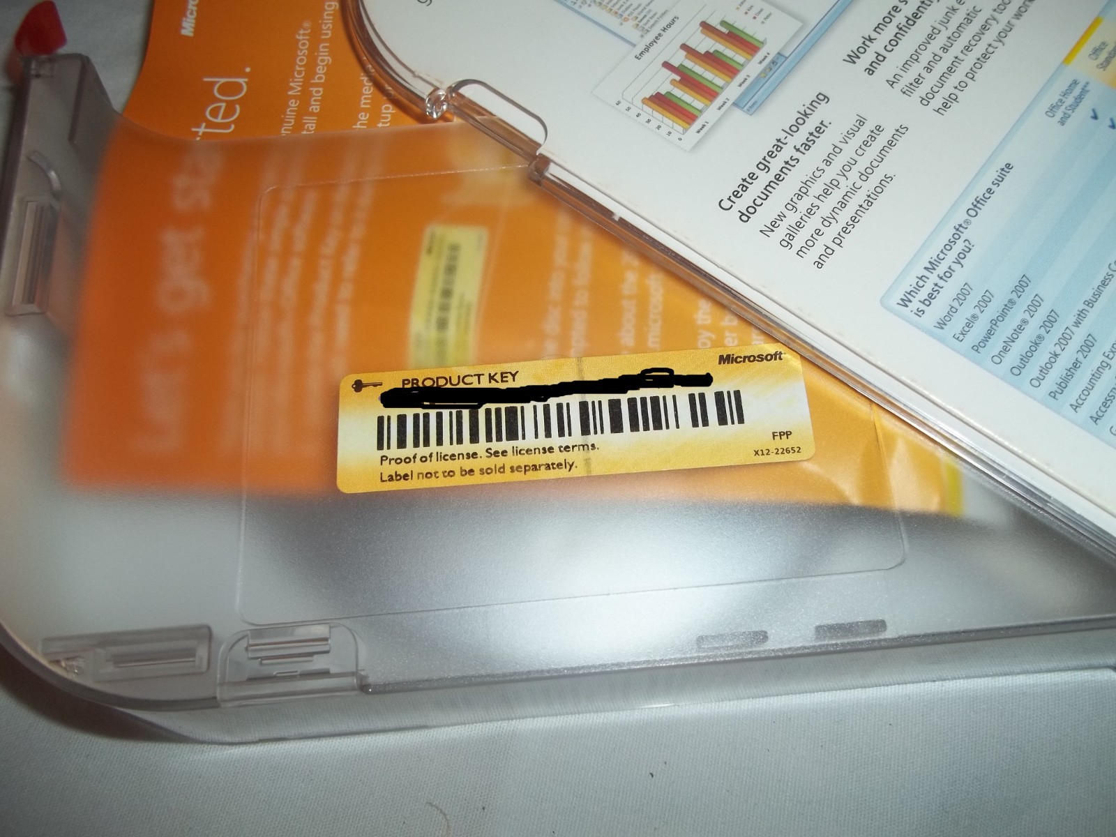 Retail Microsoft Office Standard 2007 w/ Product Key Word Excel PowePoint
