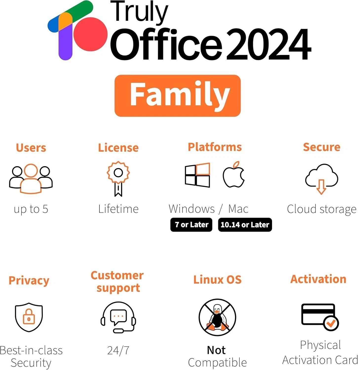 Lifetime 2024 Software for Families: Access Words, Slides, Sheets & Cloud Easily