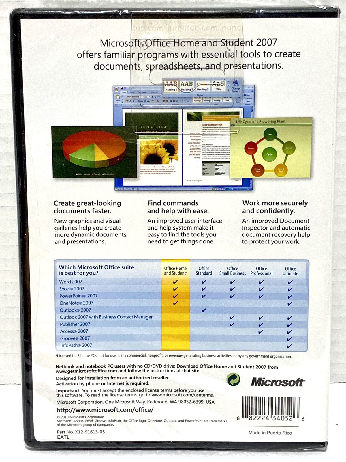 Microsoft Office Home And Student 2007- Service Desk Edition NEW SEALED! 3 PC’s!