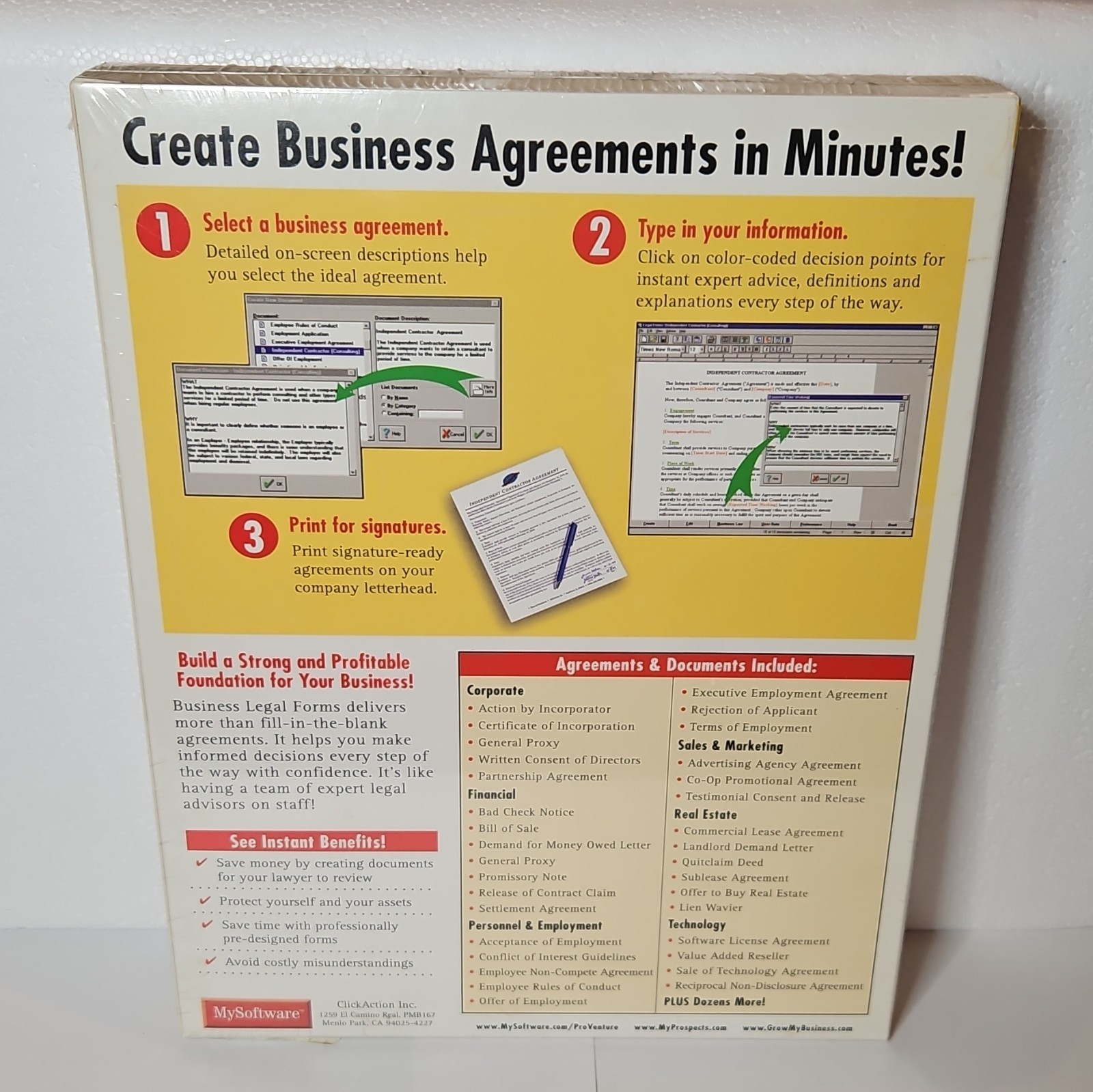ProVenture Business Legal Forms, Logo, and Label Maker CD-ROM Lot 3 New Sealed