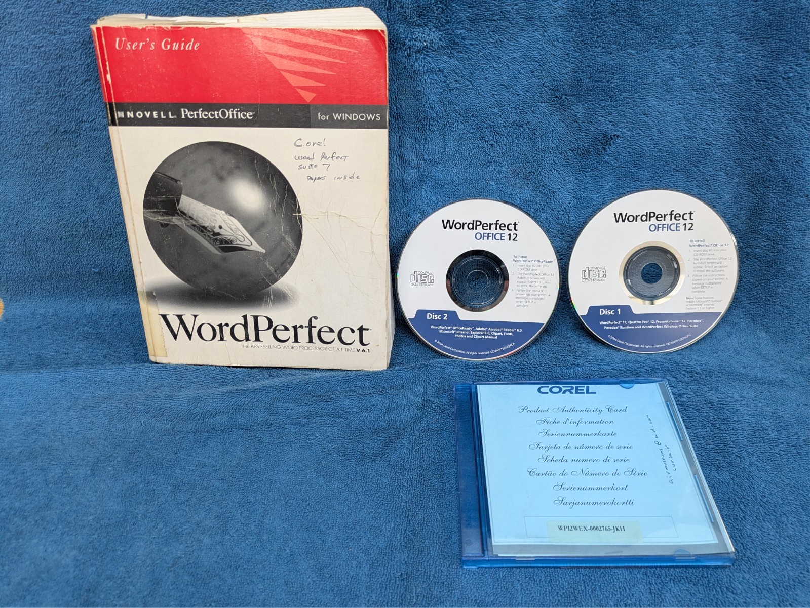 Word Perfect V 6.1 for Windows User’s Guide and CD