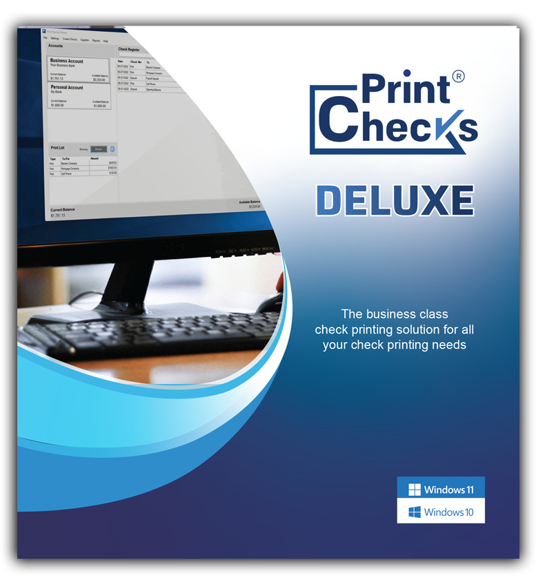 Print Checks DELUXE – Check Printing Software for Windows 10/11 – CD Only