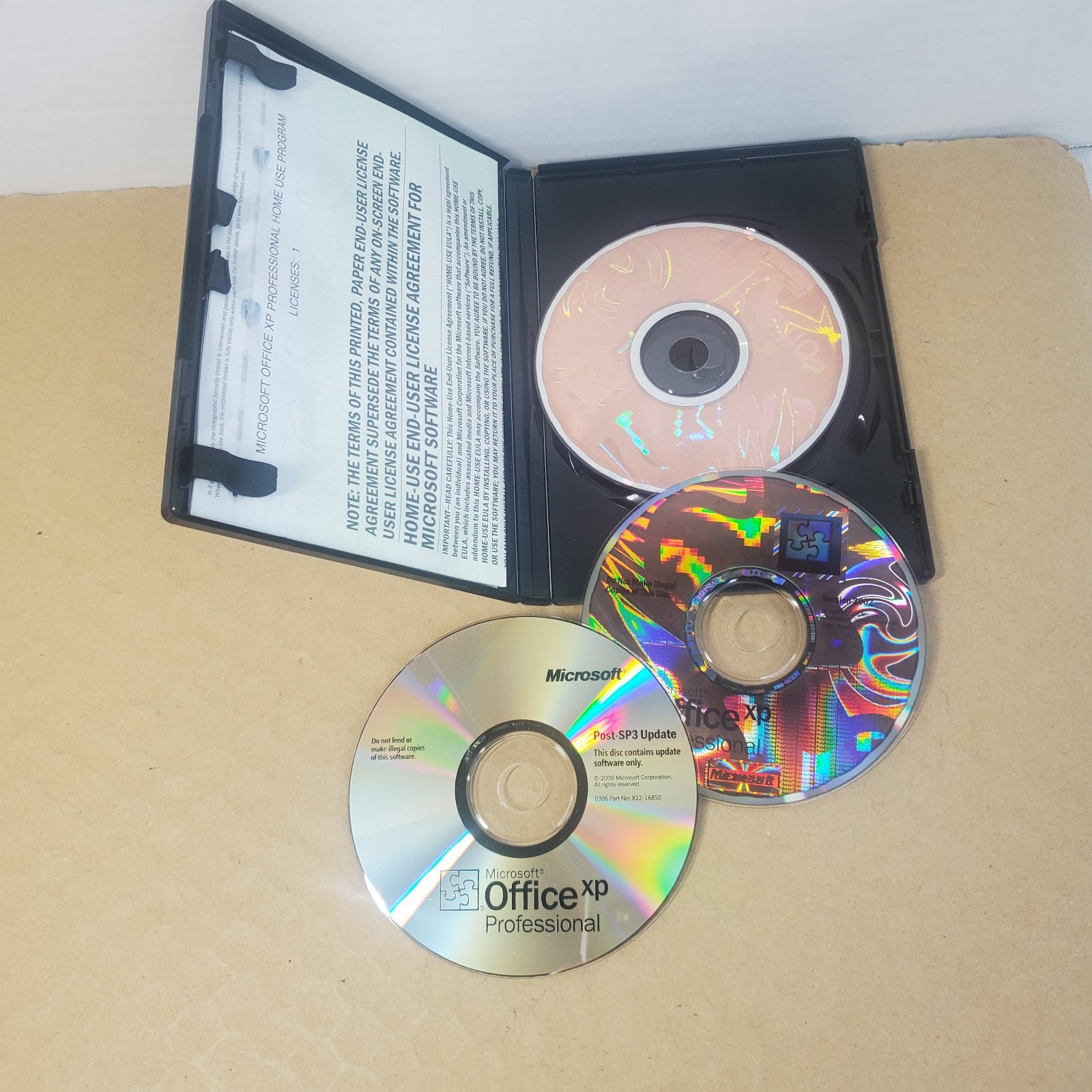 MICROSOFT OFFICE XP Professional Pro1 Home Use License 2002 Version W/PROD CODE