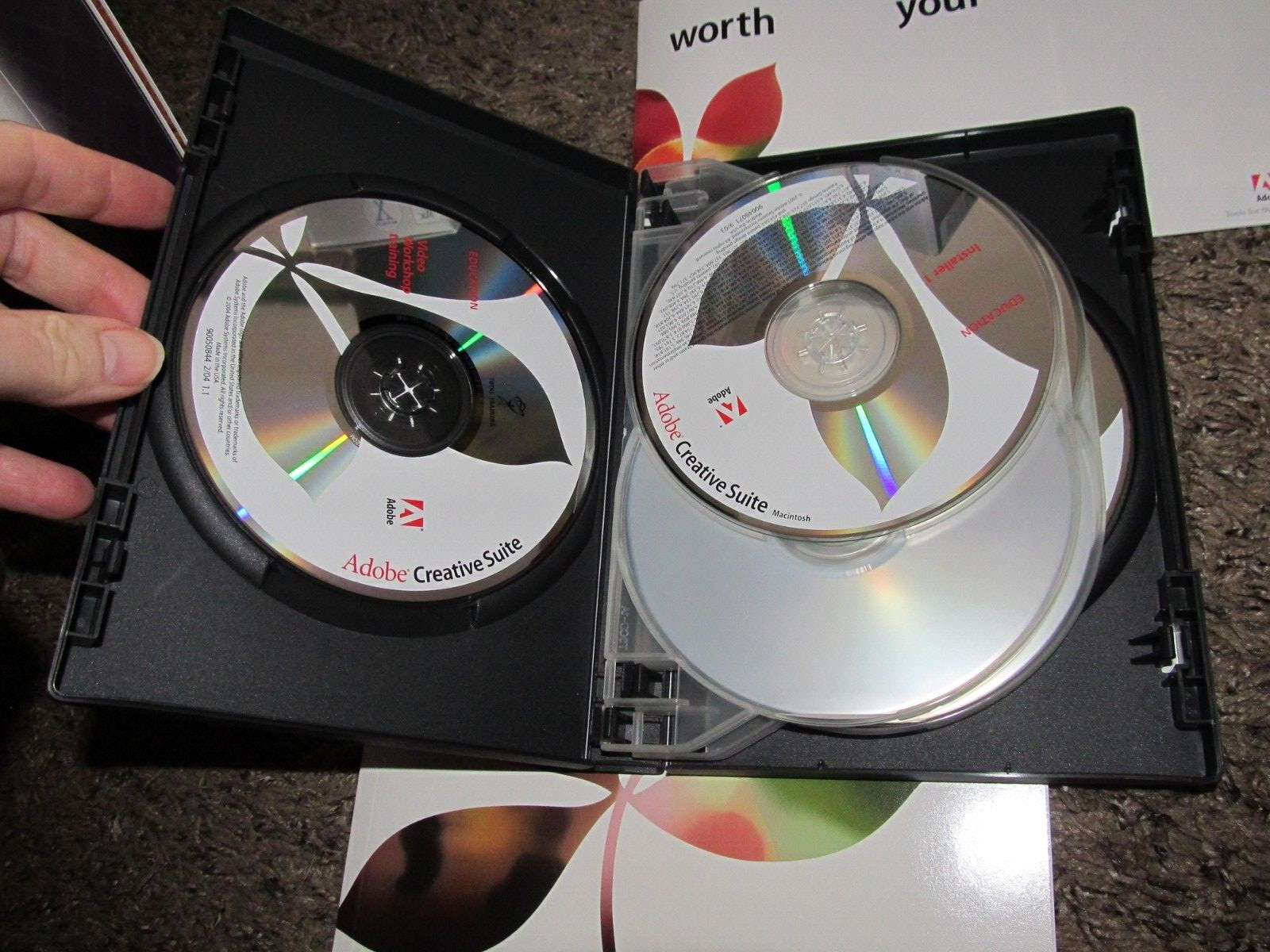 Adobe Creative Suite Premium Education Macintosh Mac OS X Excellent 2004 6 disc