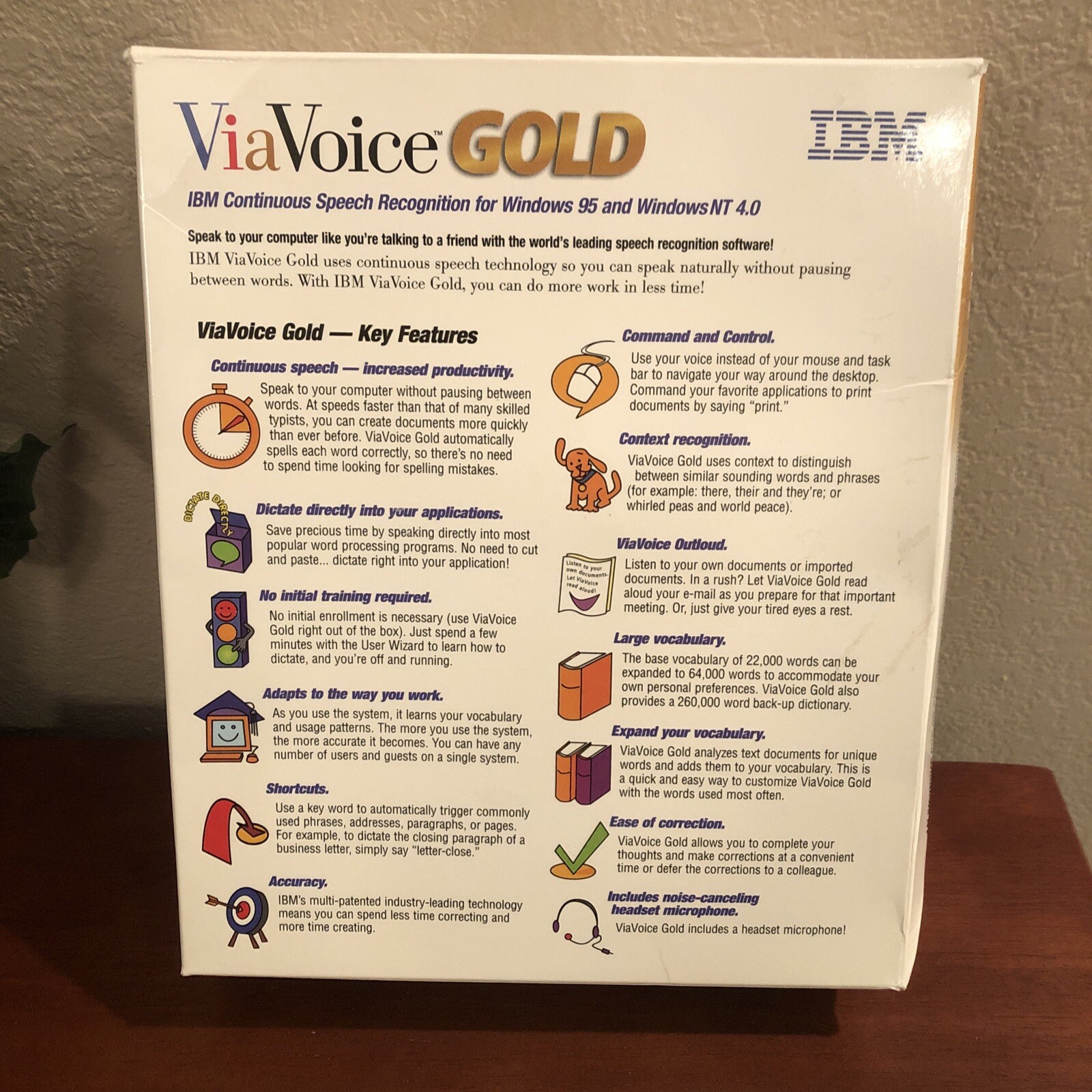 IBM ViaVoice Gold ~ Continuous Speech Recognition ~ Version 4.3 ~ VoiceType ~ CD